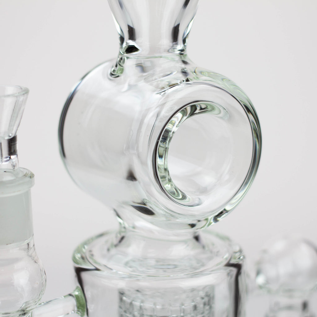 21" H2O Double ring glass water bong [H2O-24]