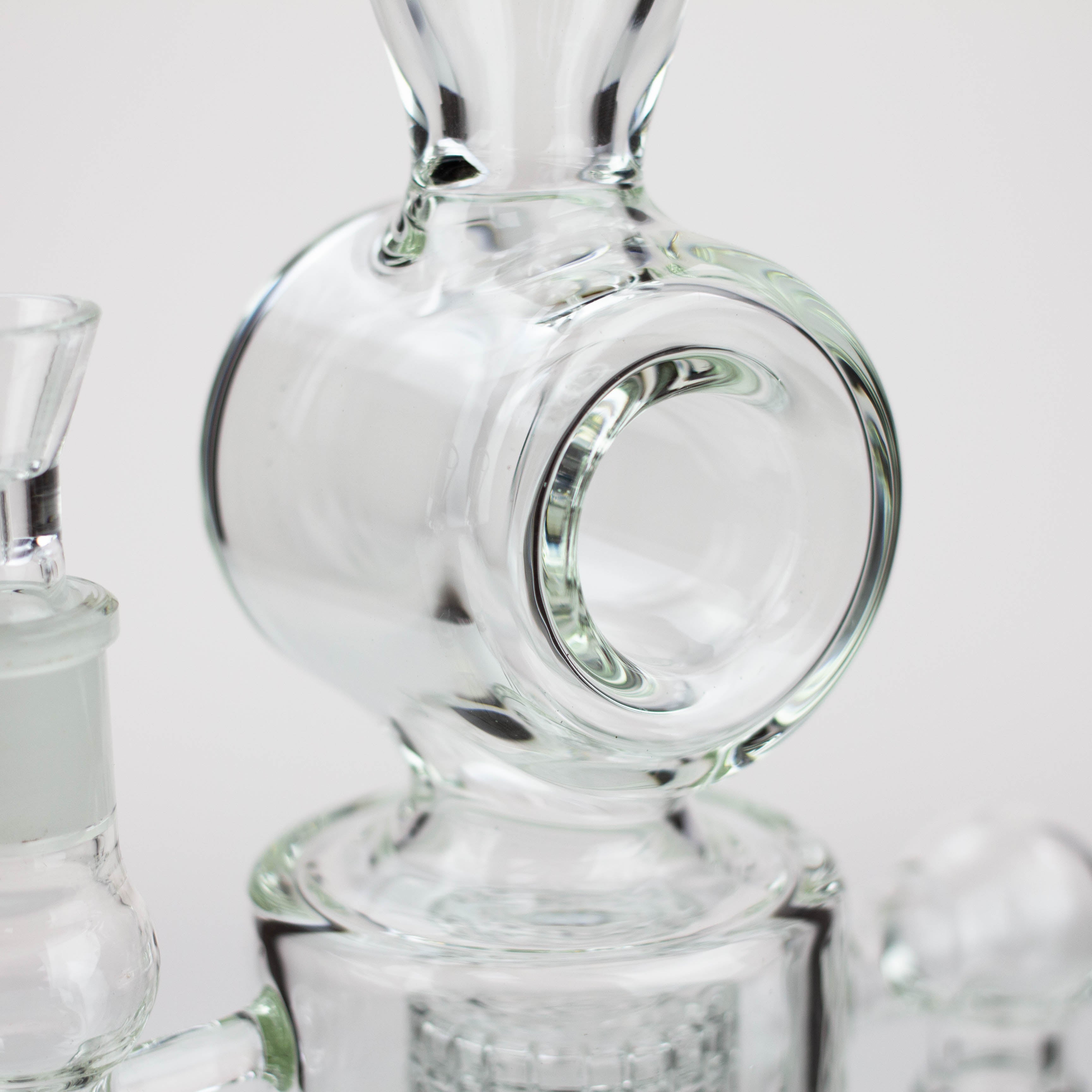 21" H2O Double ring glass water bong [H2O-24]