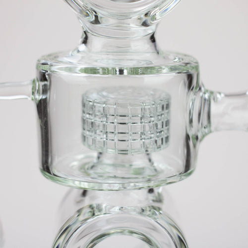 21" H2O Double ring glass water bong [H2O-24]
