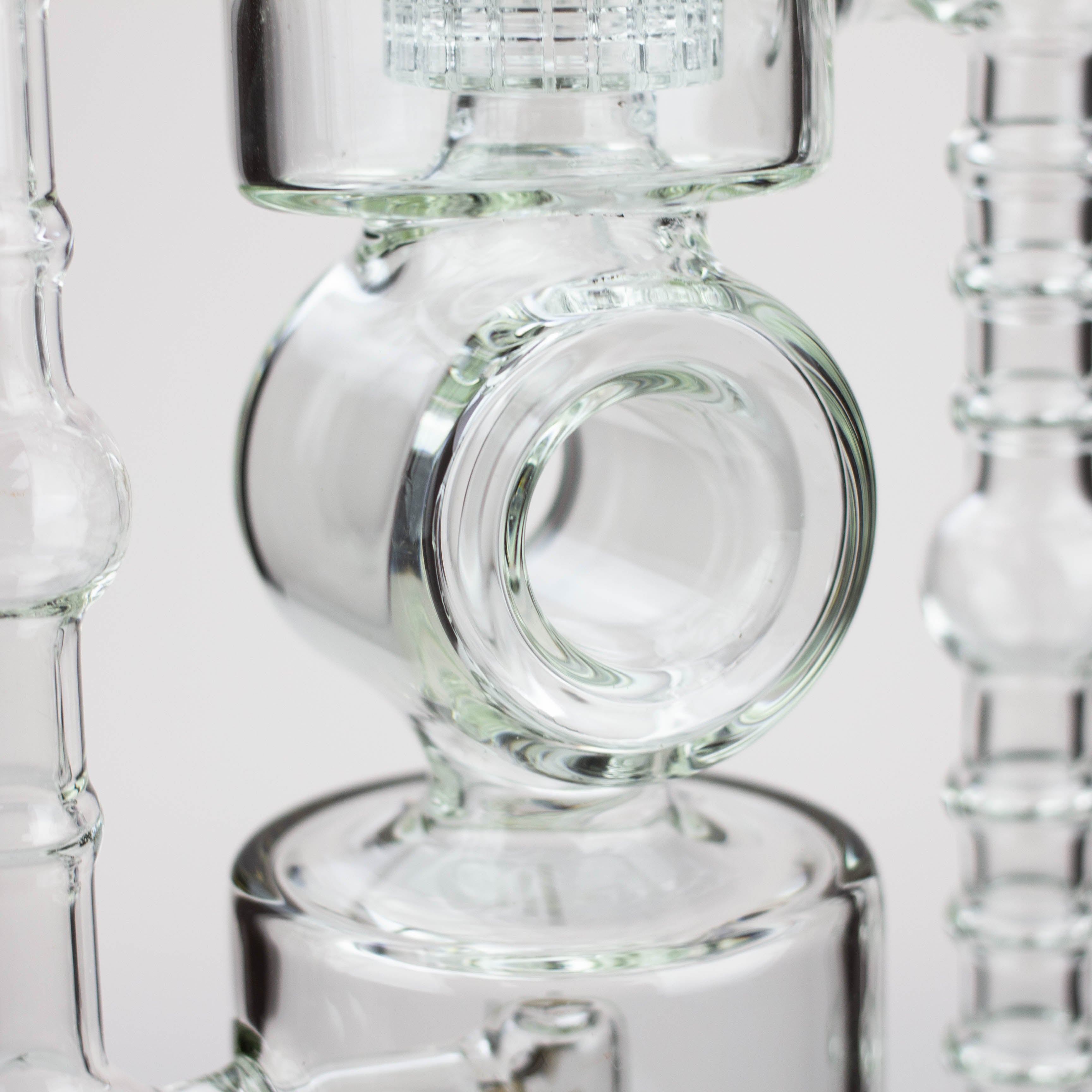 21" H2O Double ring glass water bong [H2O-24]