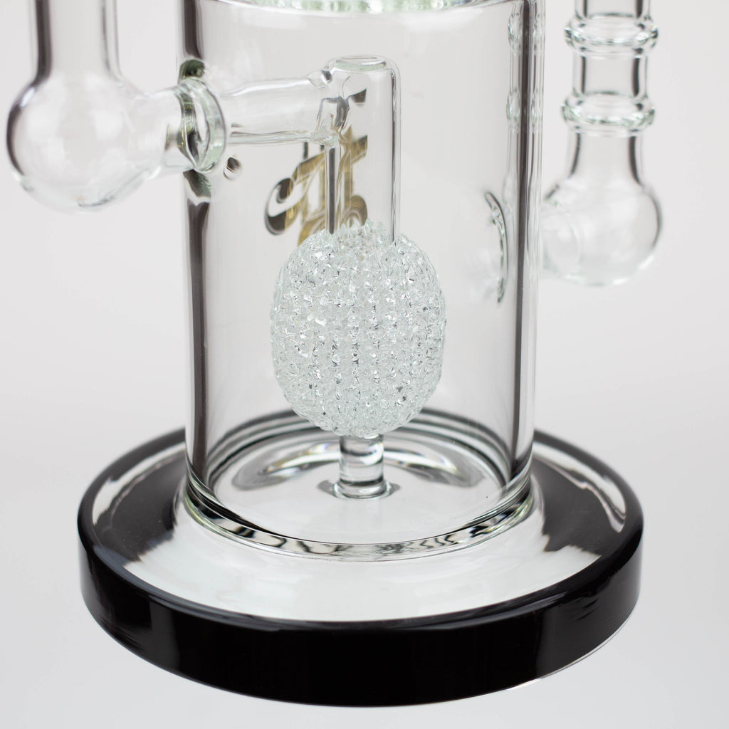 21" H2O Double ring glass water bong [H2O-24]