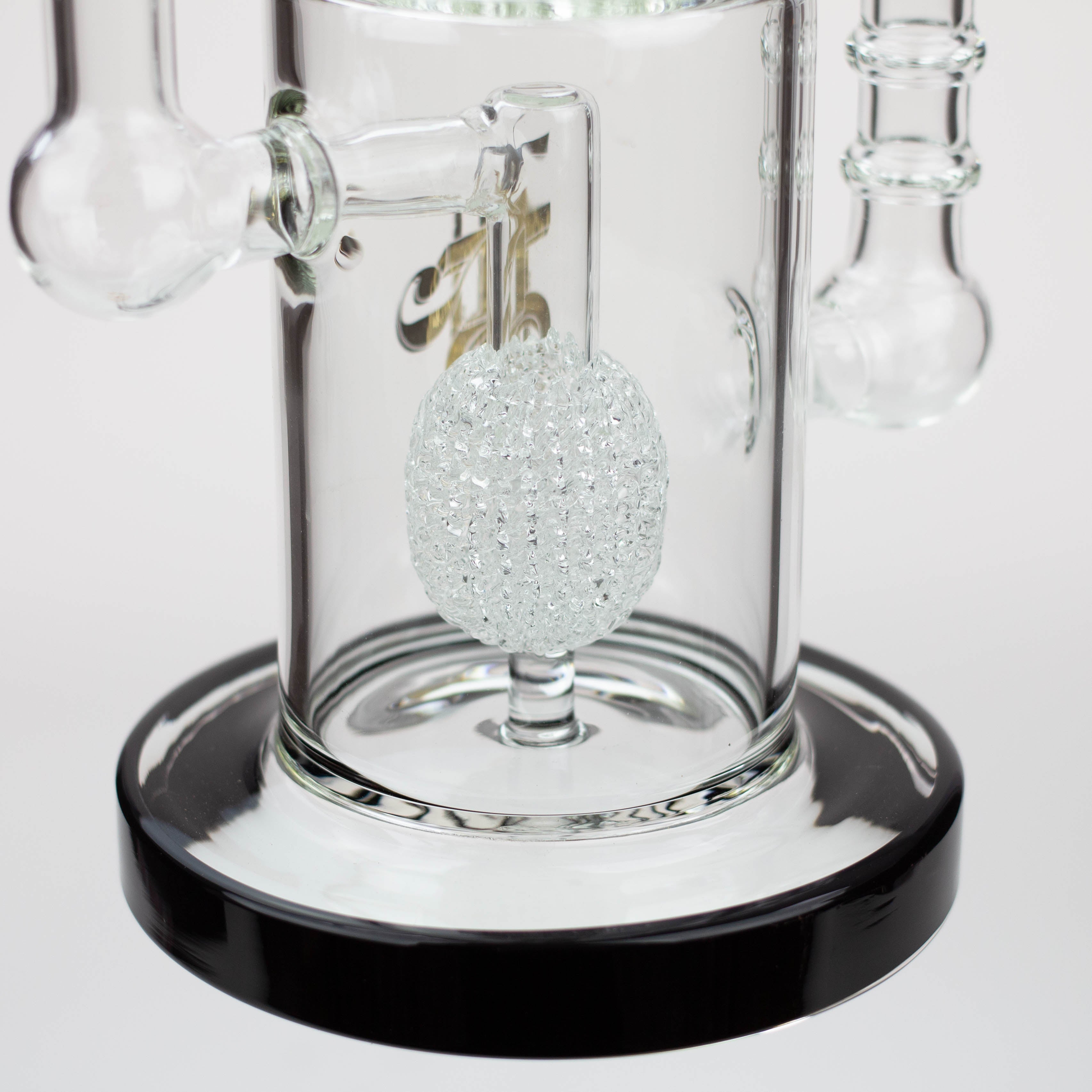 21" H2O Double ring glass water bong [H2O-24]