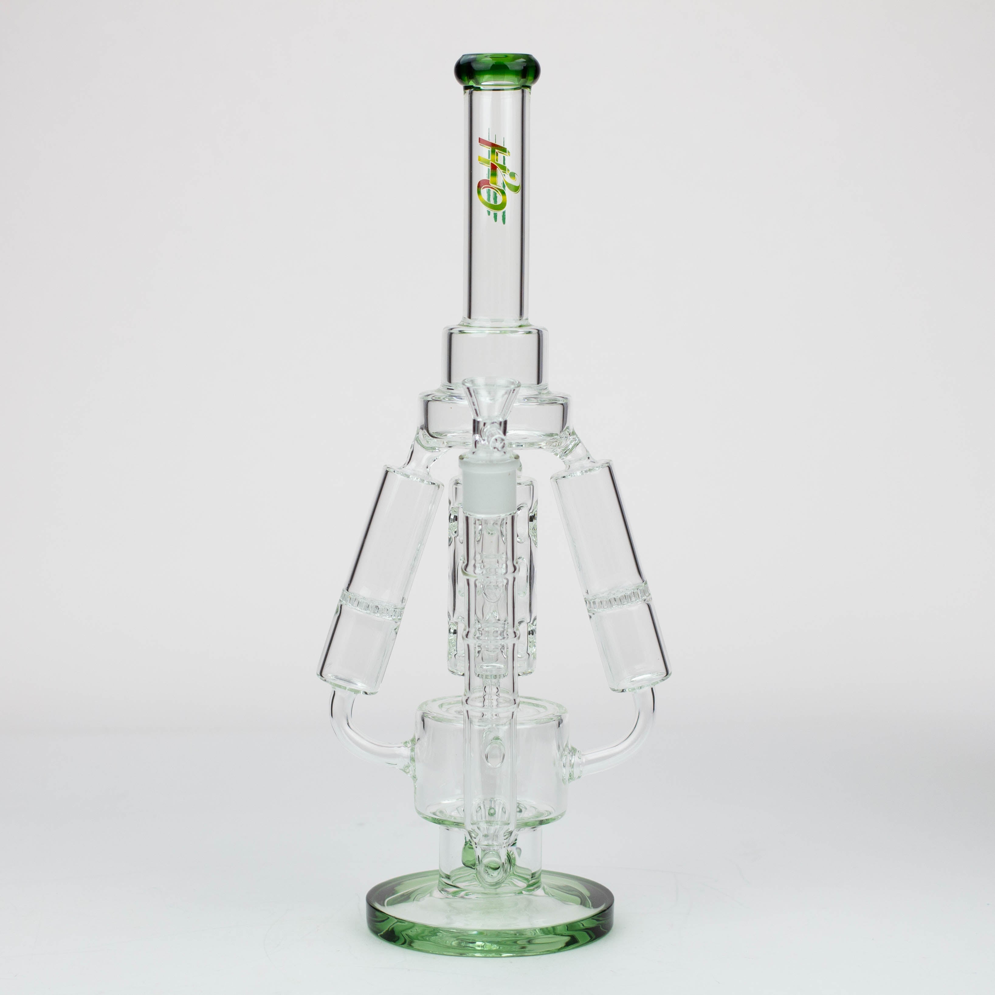 17" H2O Three Honeycomb silnders glass water recycle bong [H2O-25]