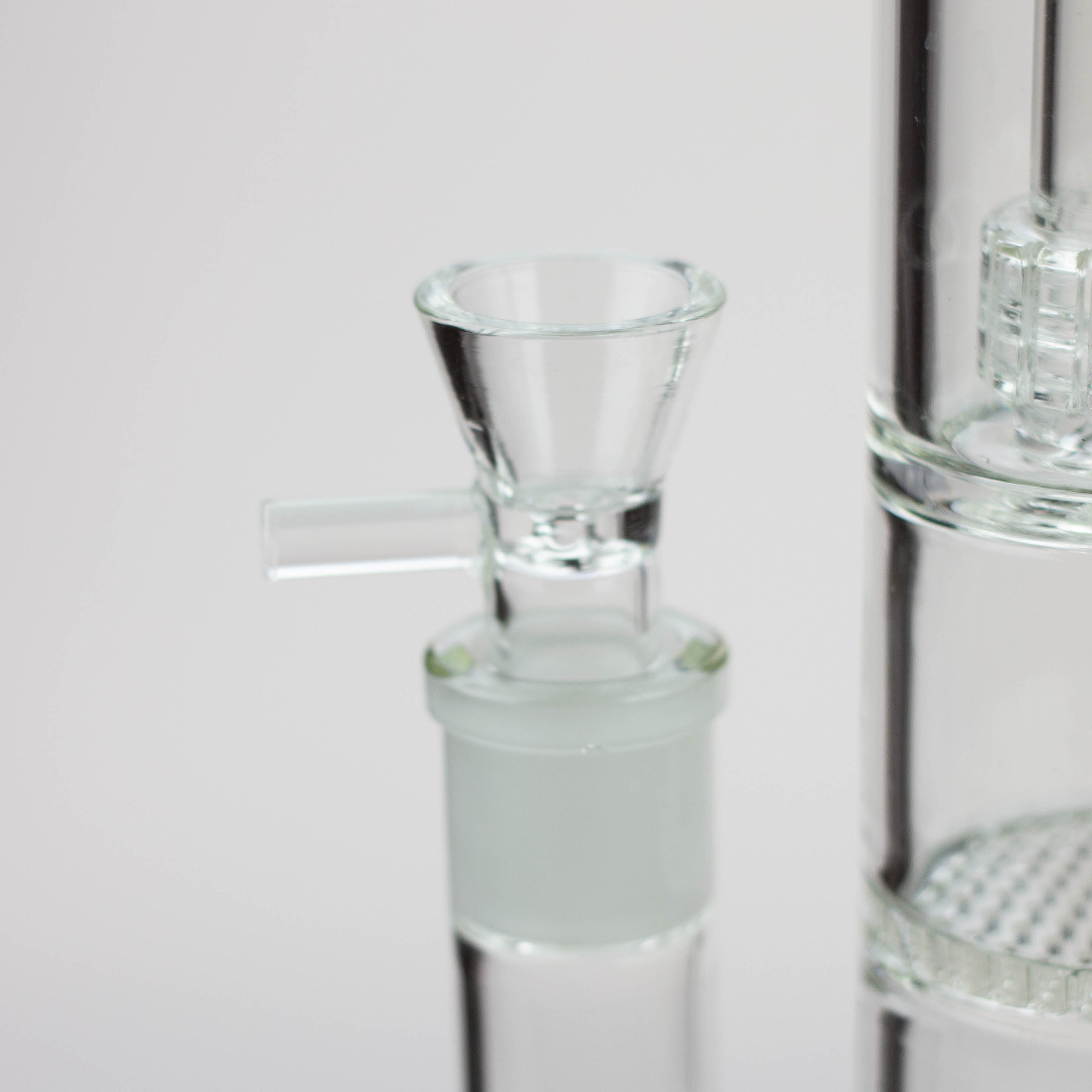 16" H2O Dual Honeycomb diffuser Glass water bong [H2O-27]