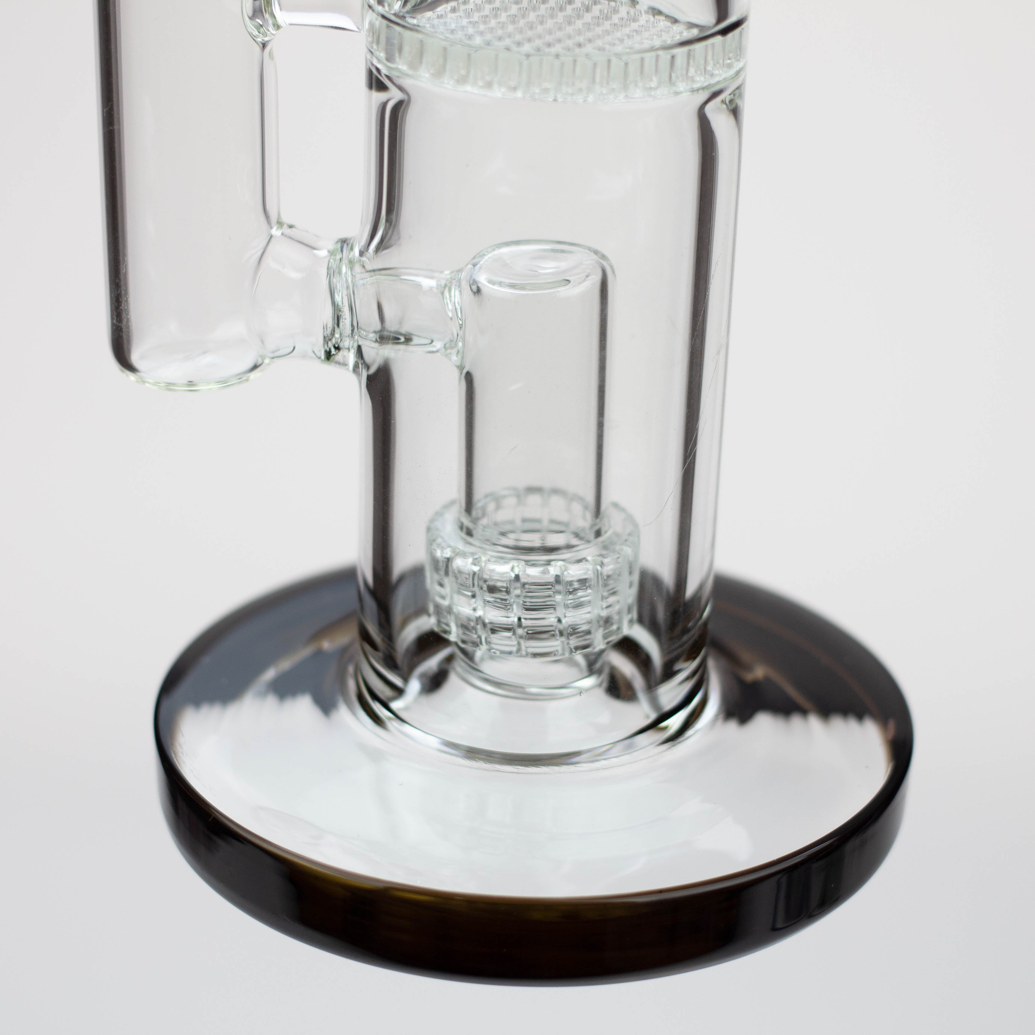 16" H2O Dual Honeycomb diffuser Glass water bong [H2O-27]
