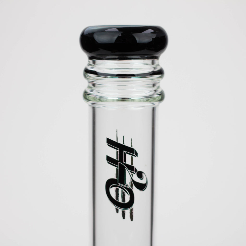 17" H2O glass water bong with double layer honeycomb [H2O-28]