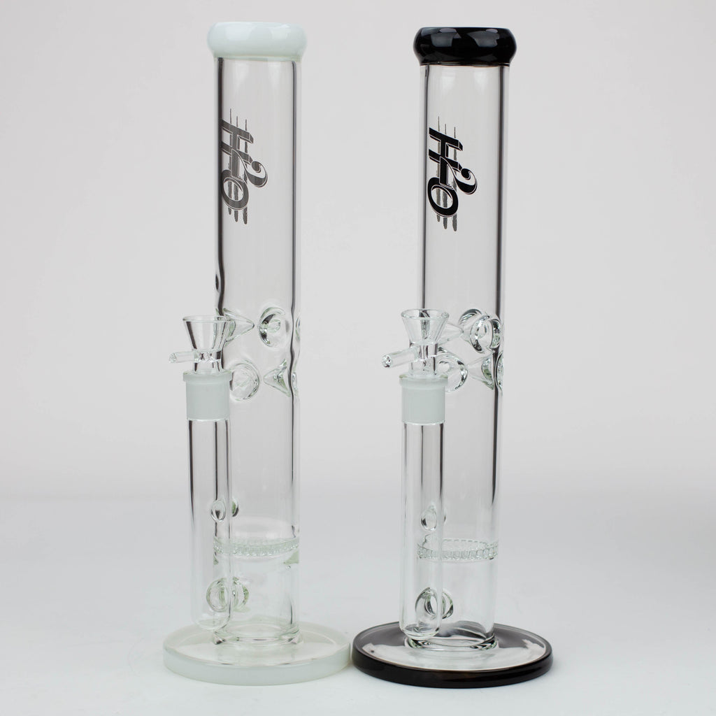 15" H2O Honeycomb diffuser Glass water bong [H2O-31]