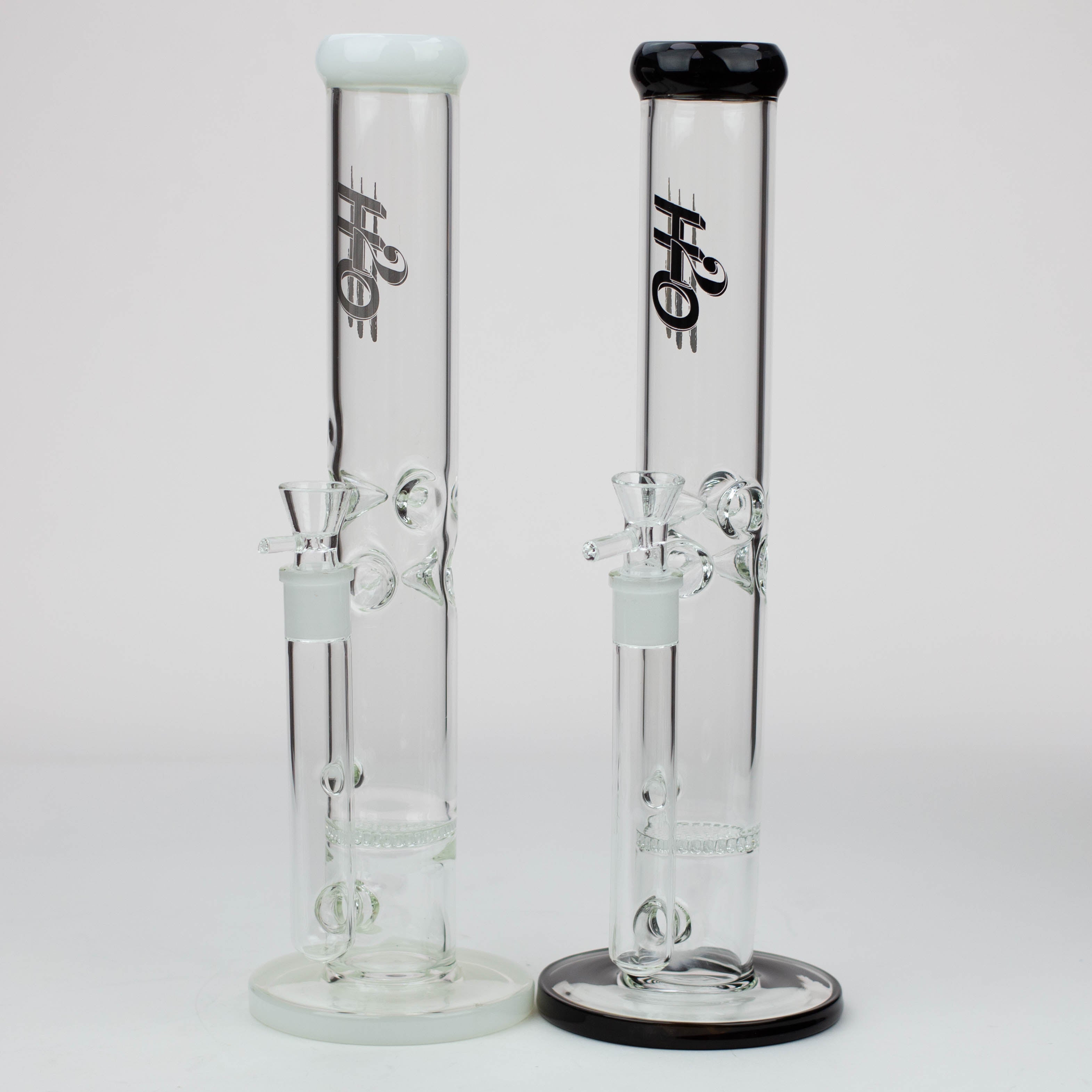 15" H2O Honeycomb diffuser Glass water bong [H2O-31]