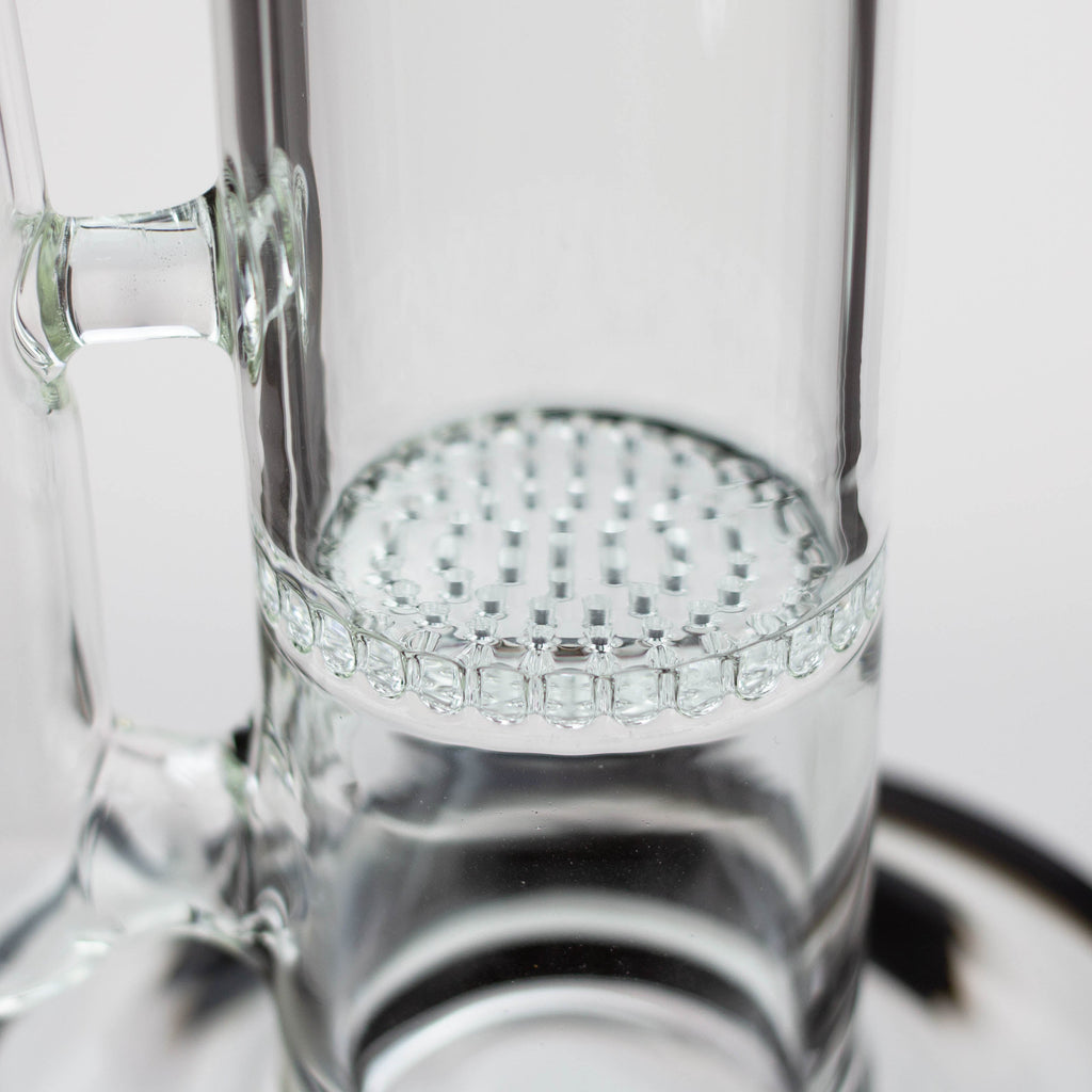 15" H2O Honeycomb diffuser Glass water bong [H2O-31]