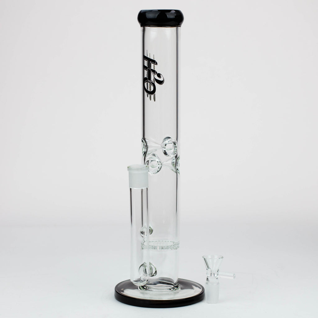 15" H2O Honeycomb diffuser Glass water bong [H2O-31]