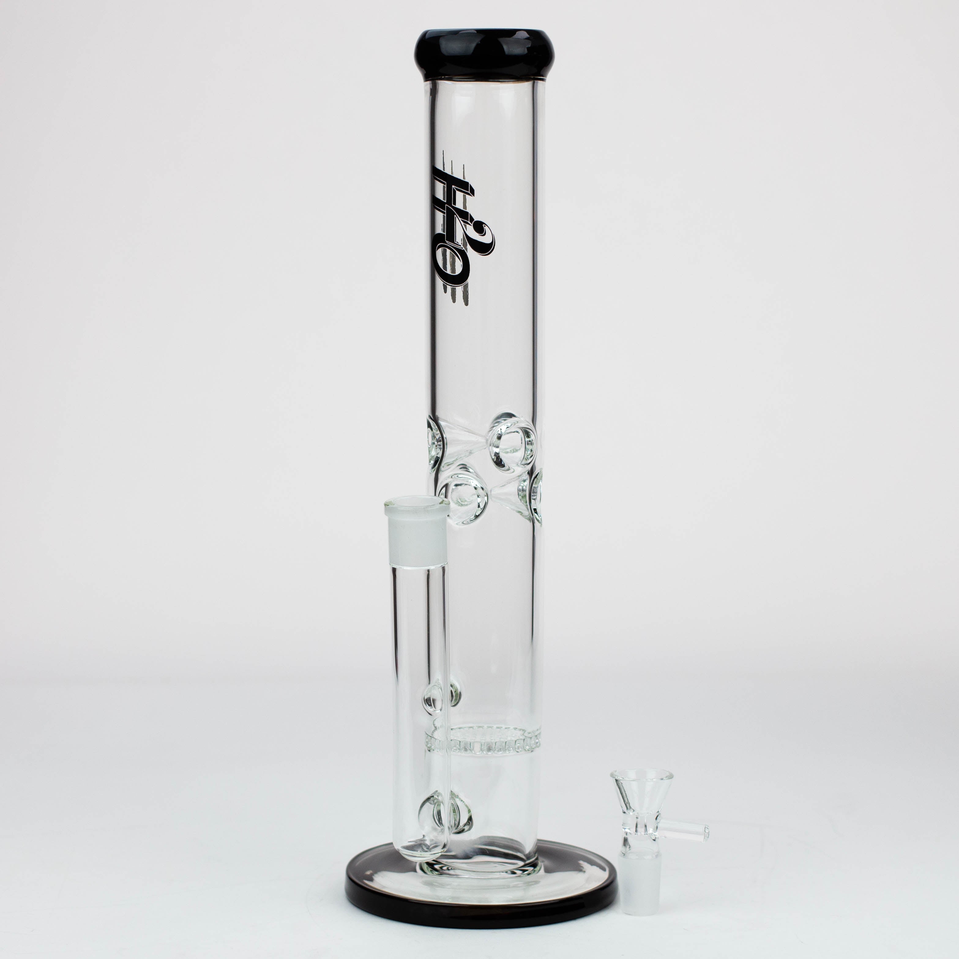 15" H2O Honeycomb diffuser Glass water bong [H2O-31]