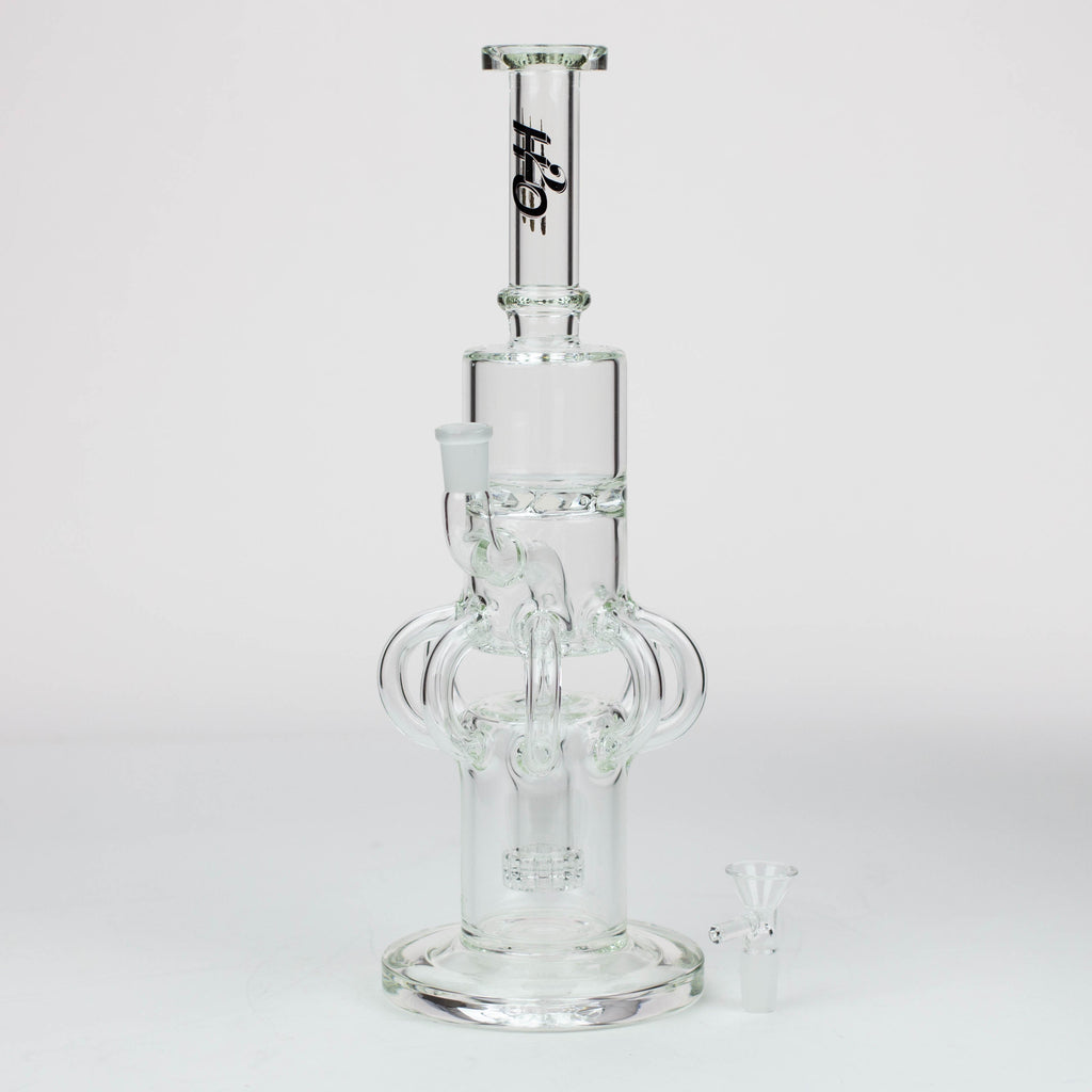 15" H2O Glass water recycle bong [H2O-32]