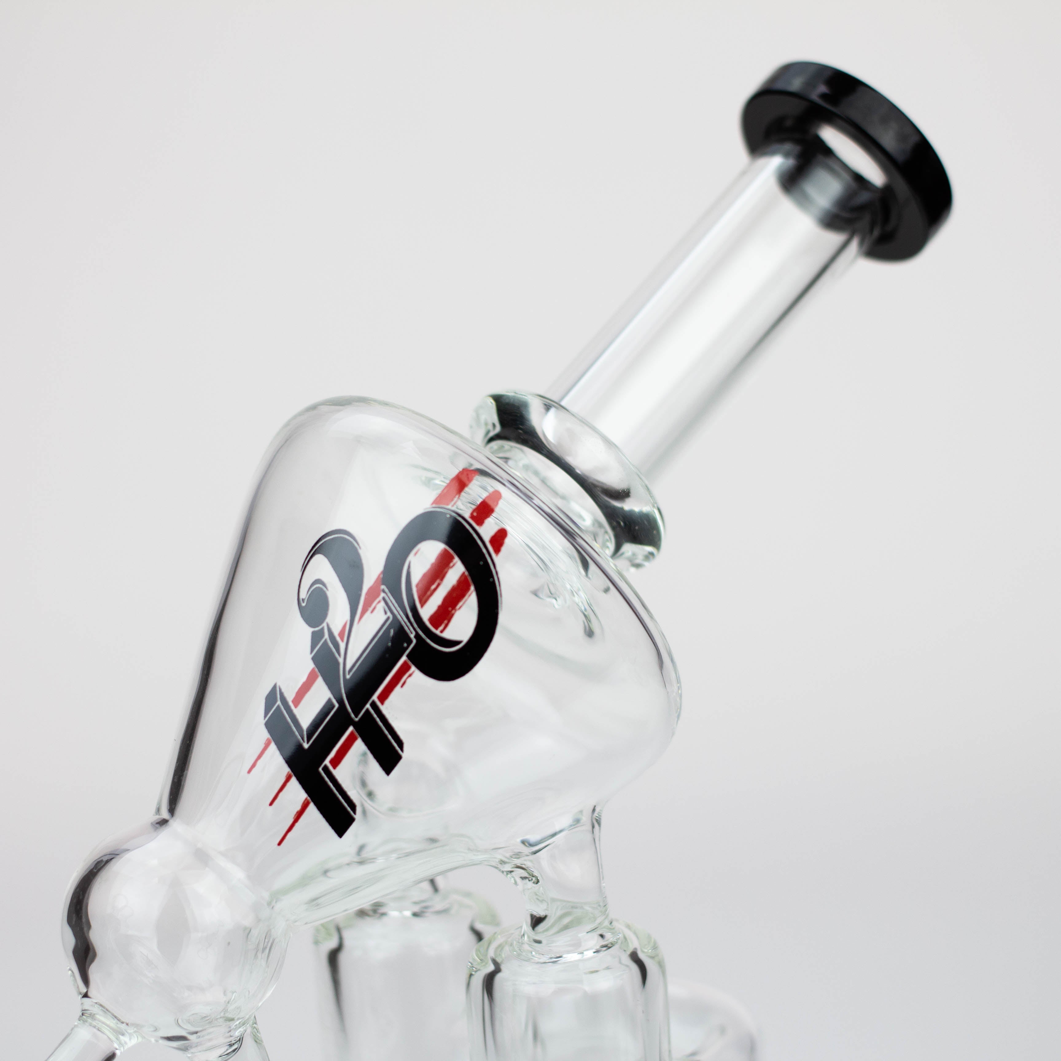 12" H2O Coil Glass water recycle bong [H2O-18]