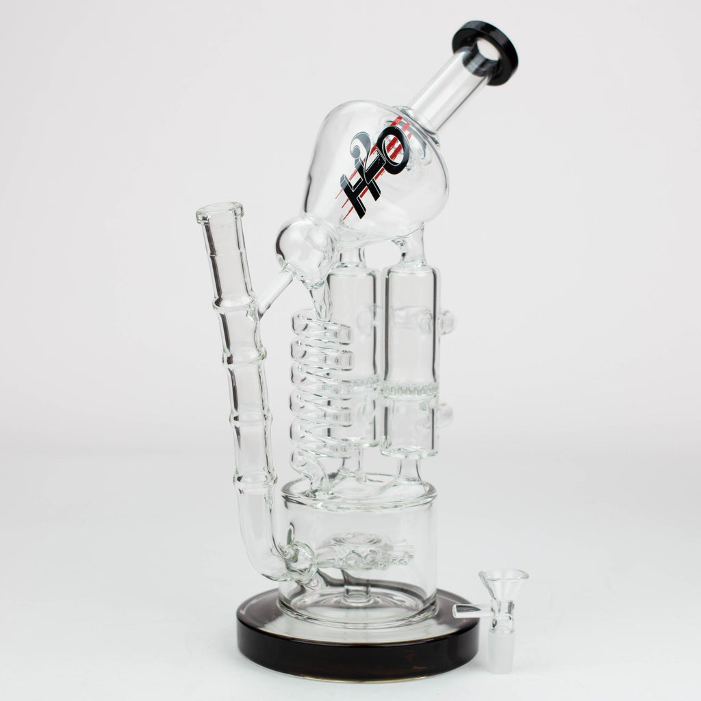 12" H2O Coil Glass water recycle bong [H2O-18]