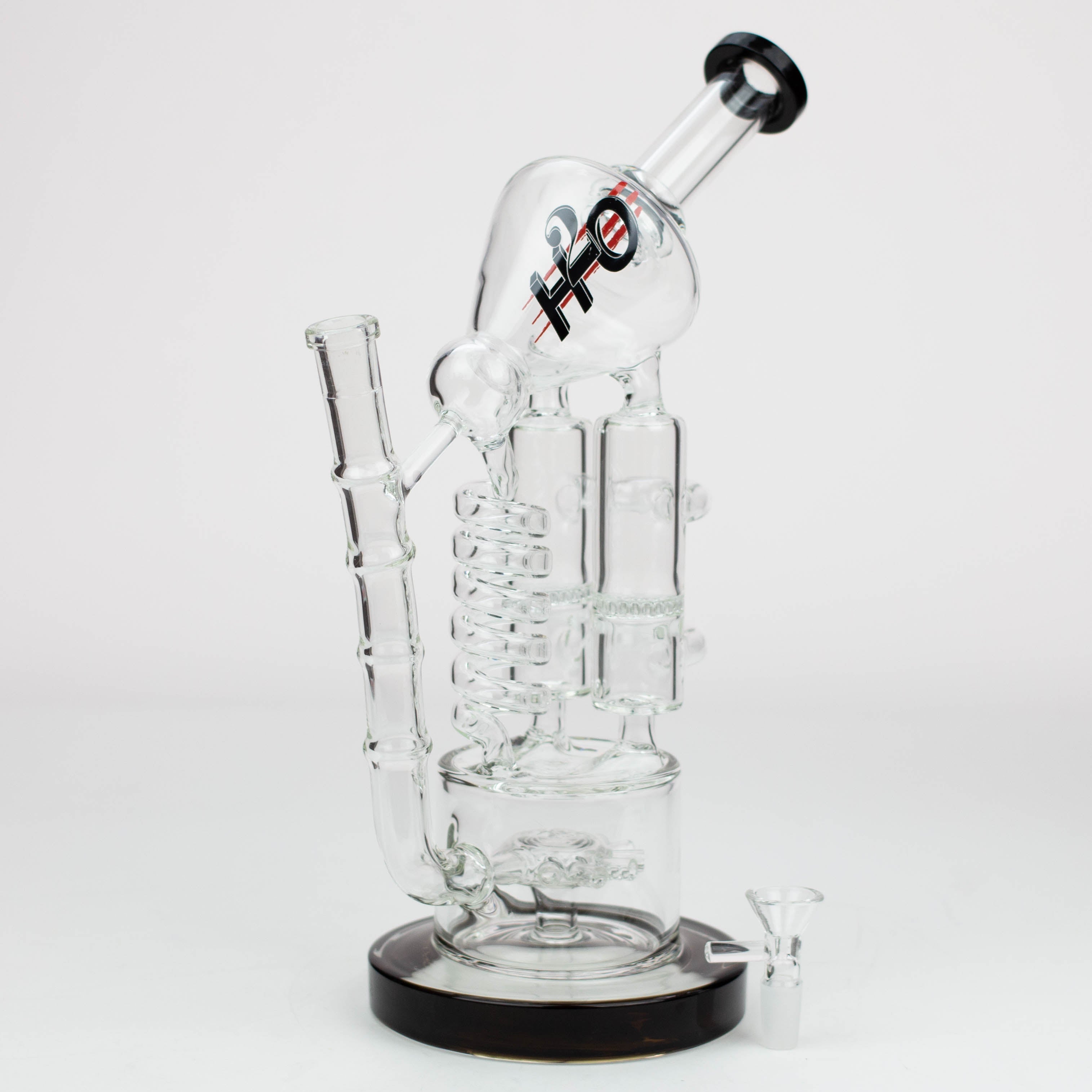 12" H2O Coil Glass water recycle bong [H2O-18]