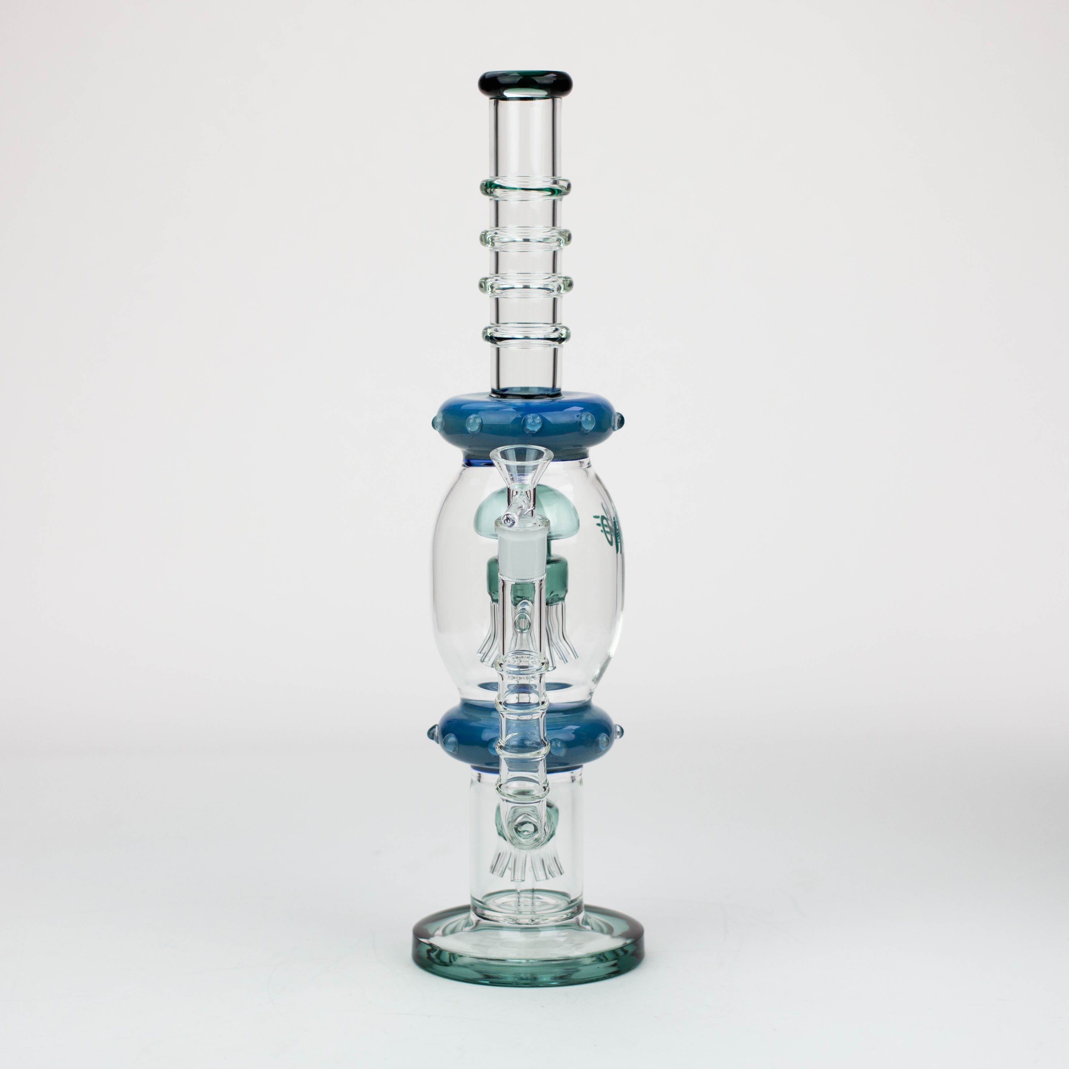16" H2O Gold fumed Jellyfish percolator glass water bong [H2O-21]