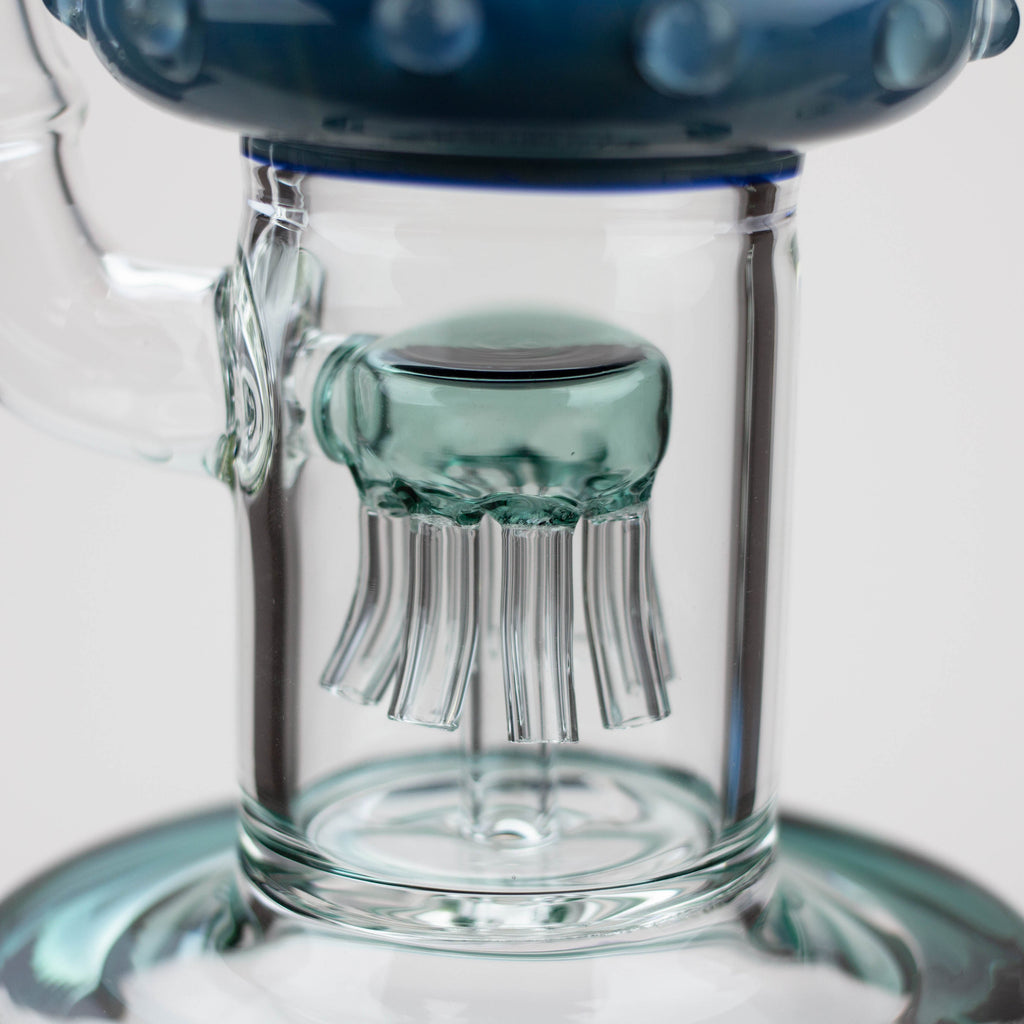 16" H2O Gold fumed Jellyfish percolator glass water bong [H2O-21]