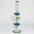 16" H2O Gold fumed Jellyfish percolator glass water bong [H2O-21]