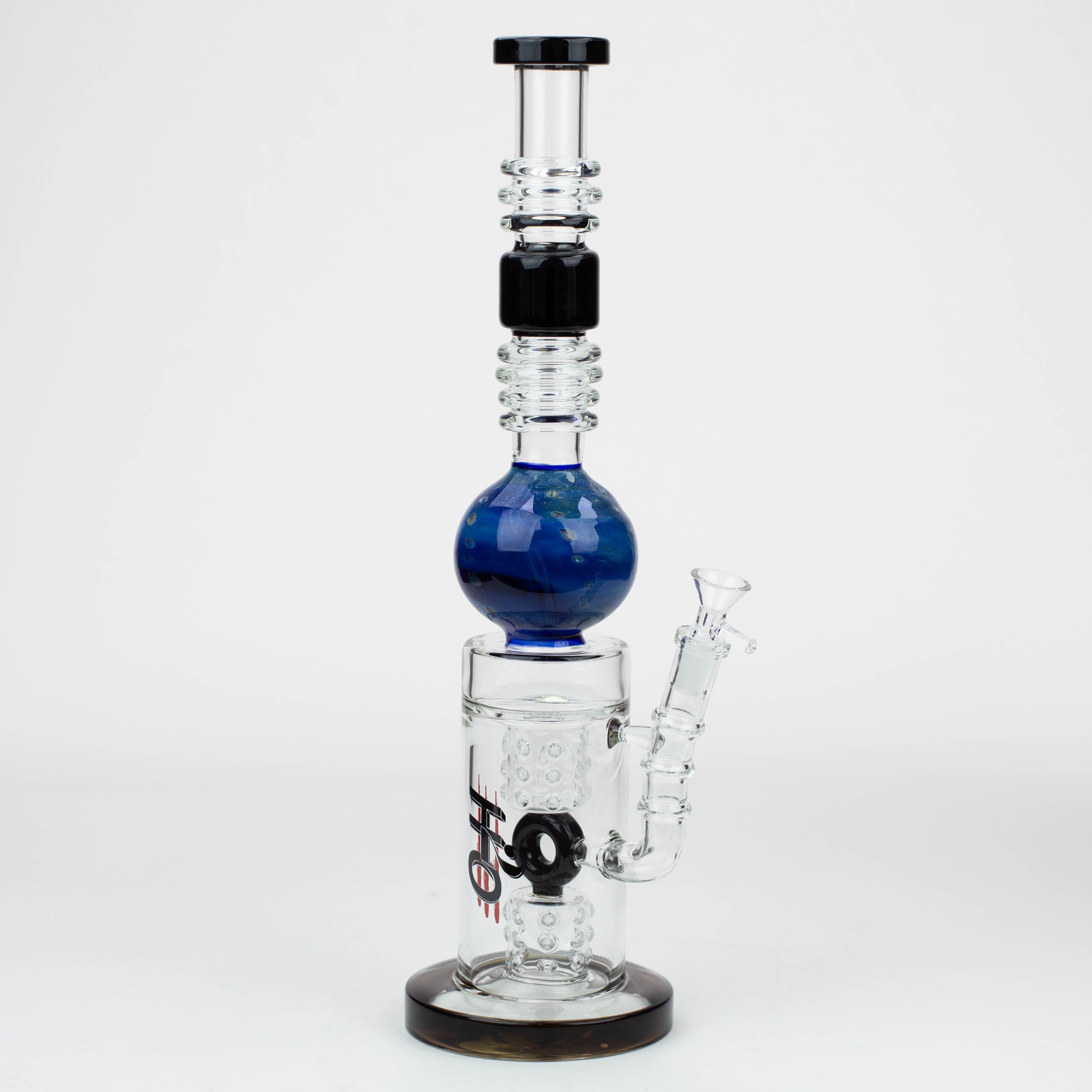 15" H2O Gold fumed sphere Glass water bong [H2O-23]