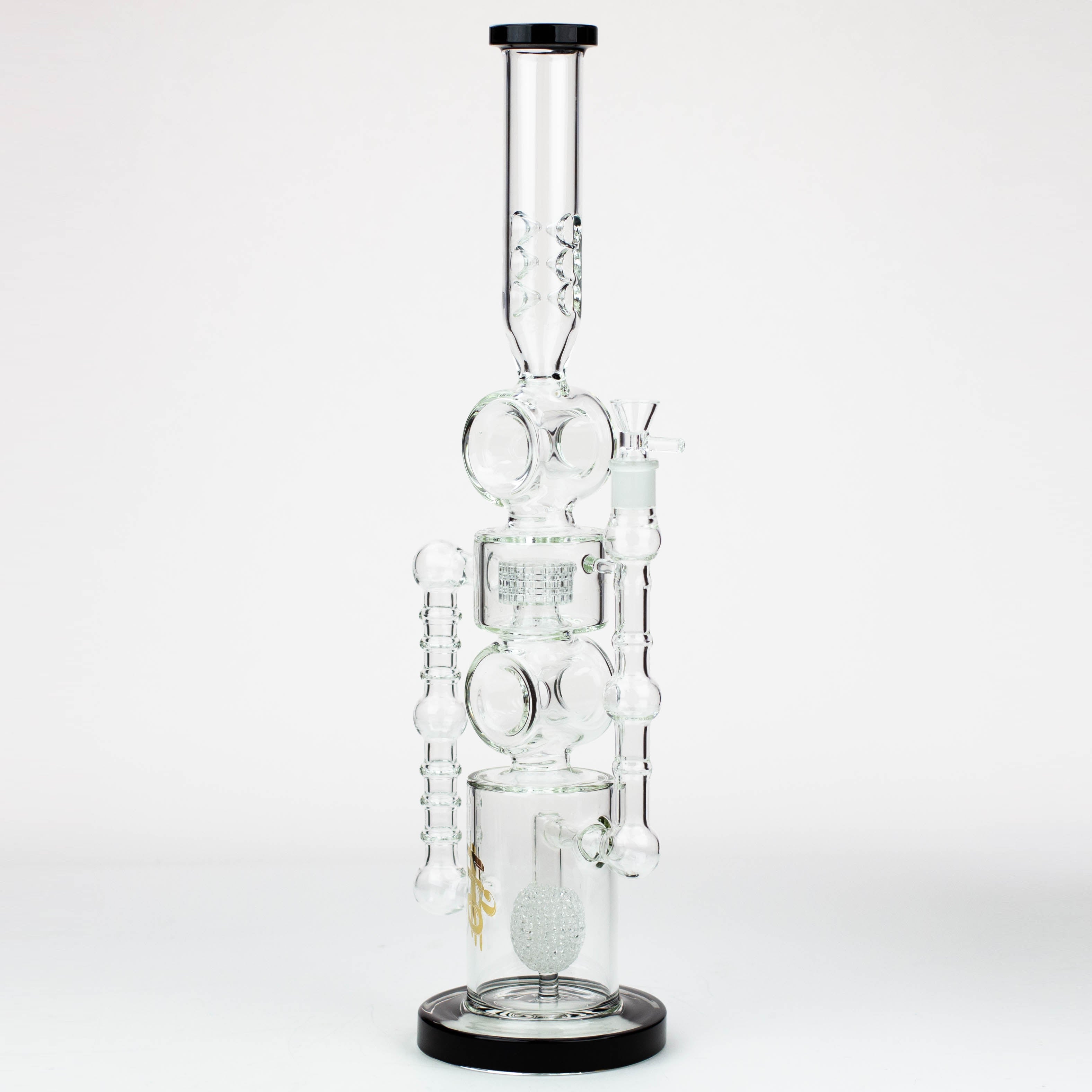 21" H2O Double ring glass water bong [H2O-24]
