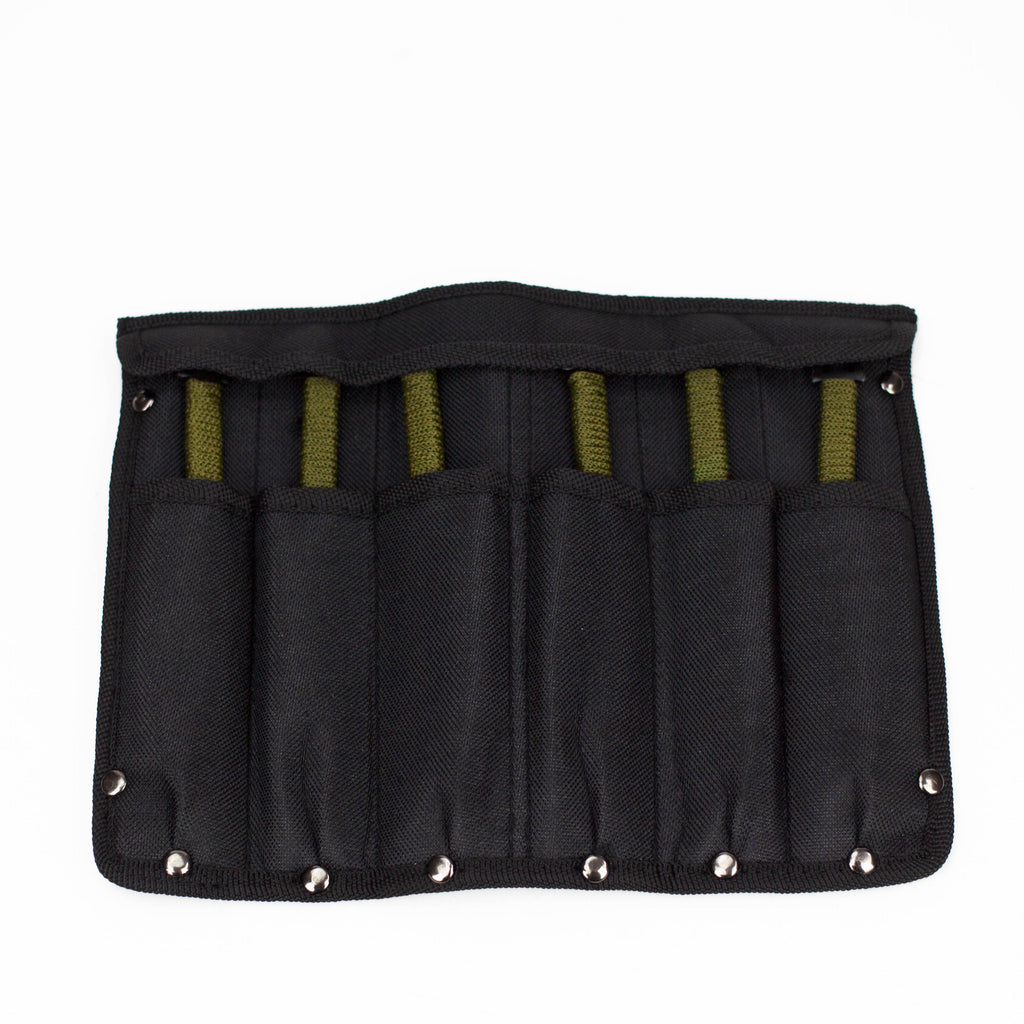 6PC of 6.5" Black Throwing  Knives Stainless Steel Blade with  Pouch [6776]