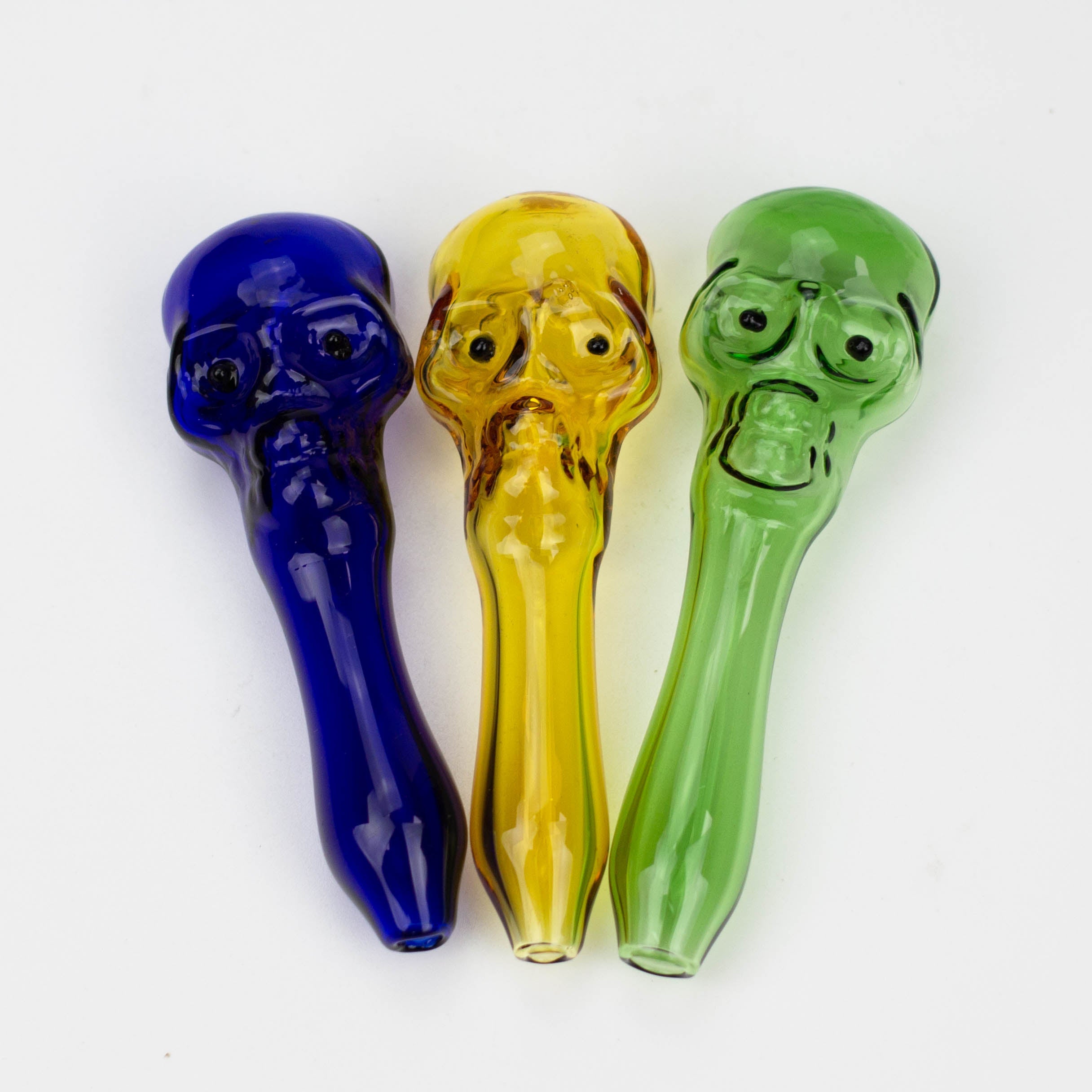 4" GLASS PIPE-SKULL [GP03]