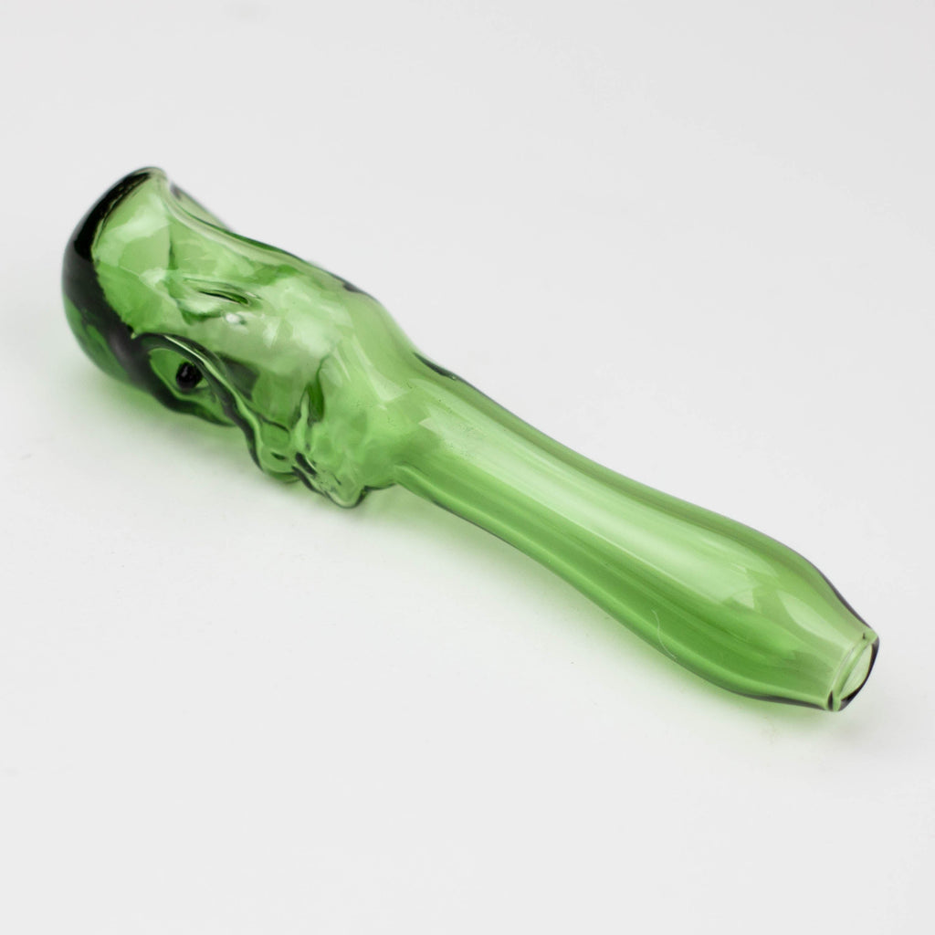 4" GLASS PIPE-SKULL [GP03]