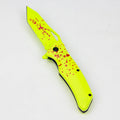 8″ Yellow Blood Splatter TANTO [SJ-201]