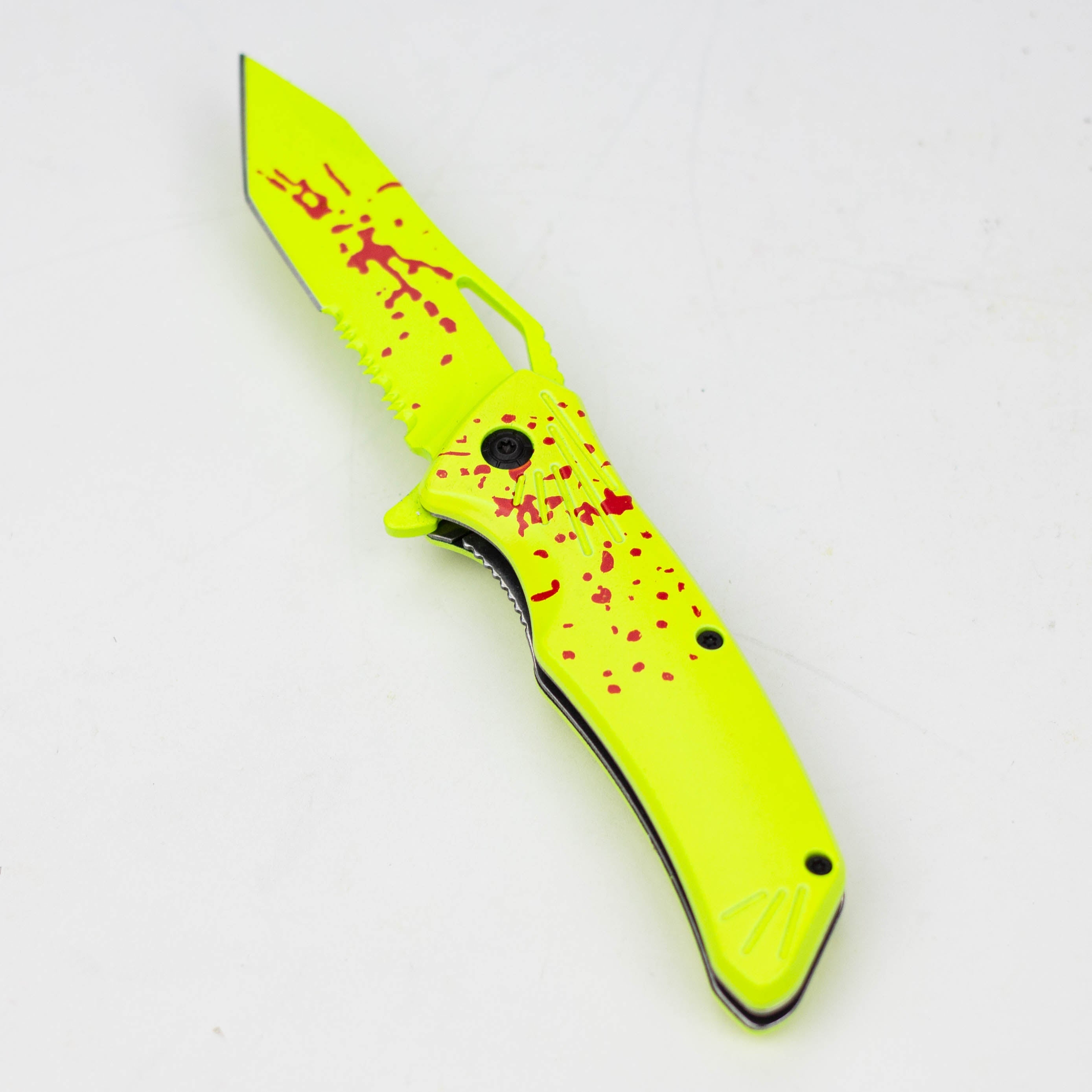 8″ Yellow Blood Splatter TANTO [SJ-201]