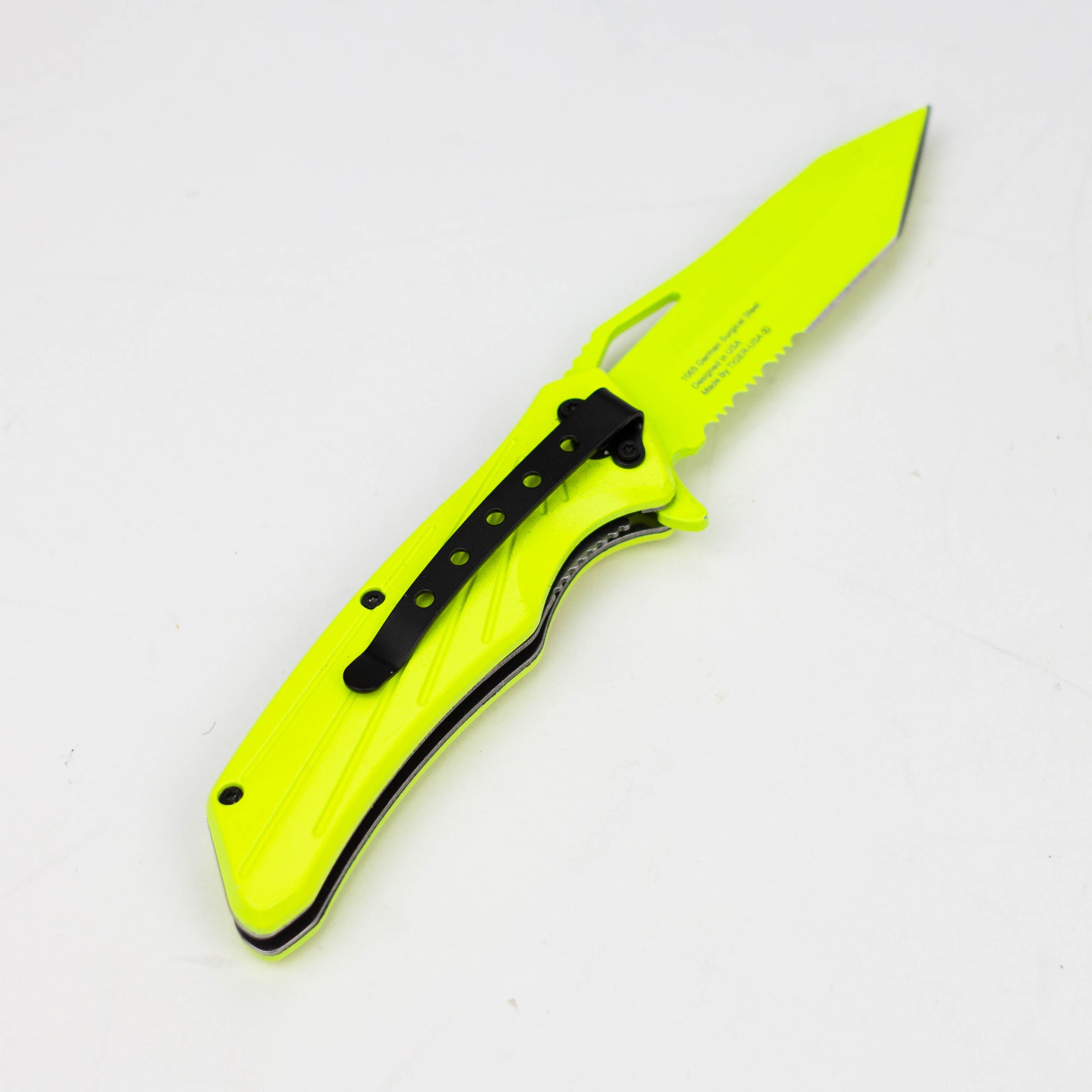 8″ Yellow Blood Splatter TANTO [SJ-201]