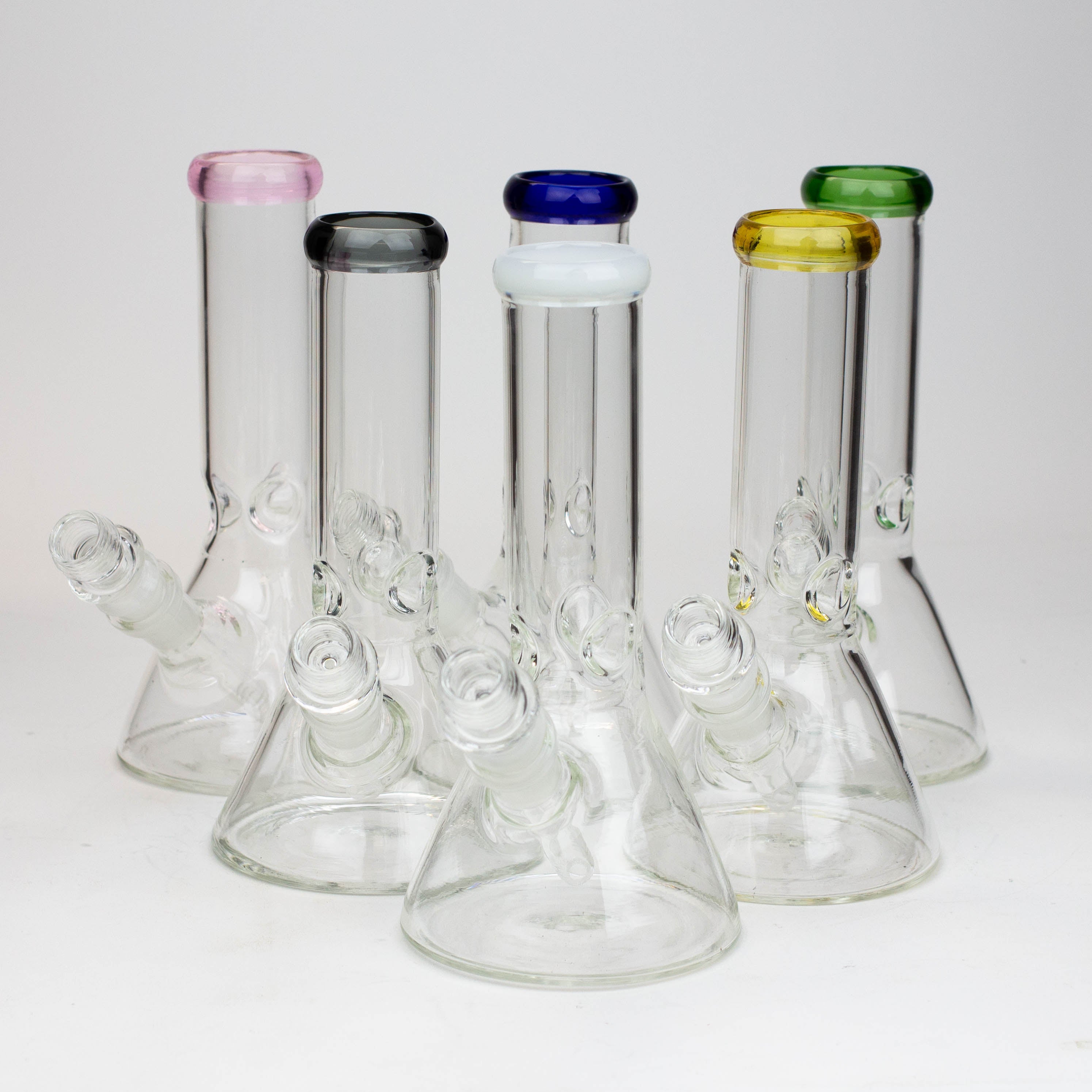 8" Classic beaker glass water bong