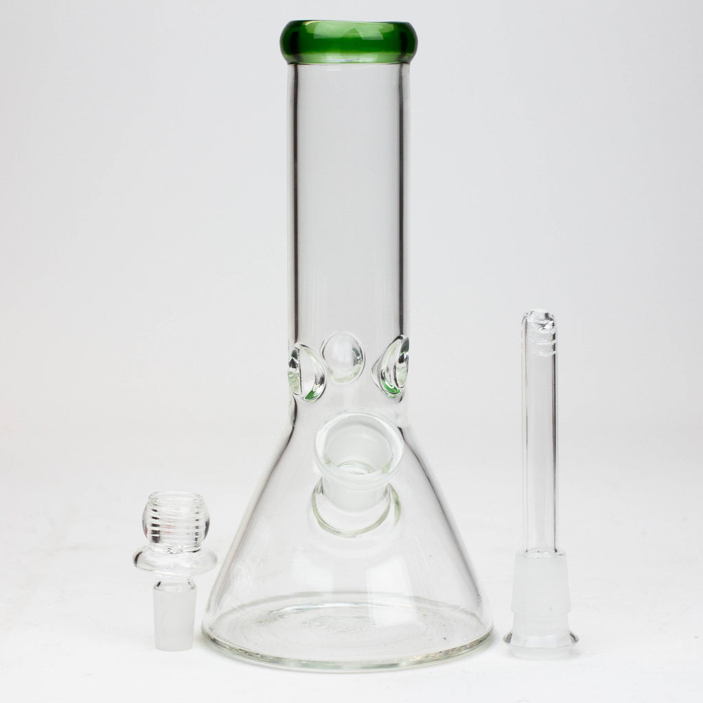 8" Classic beaker glass water bong