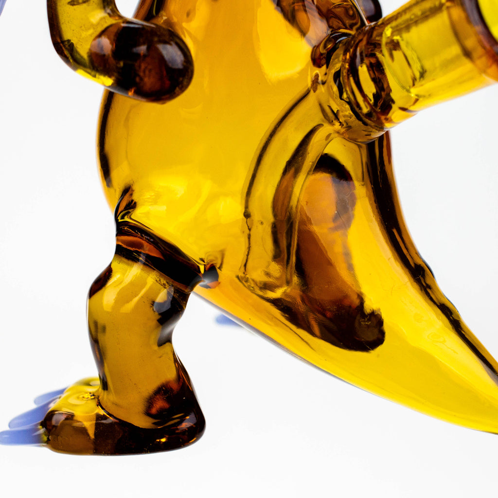 6" Dinosaur glass water bong