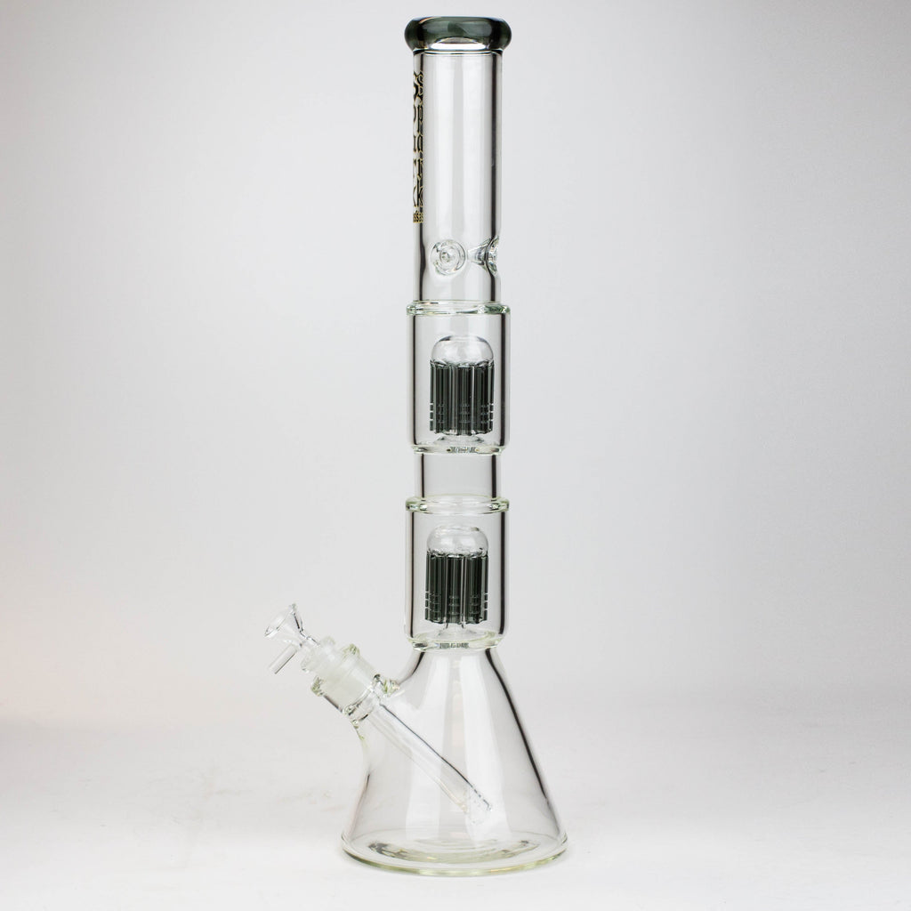 19" SPARK 7 mm double percolator glass water bong