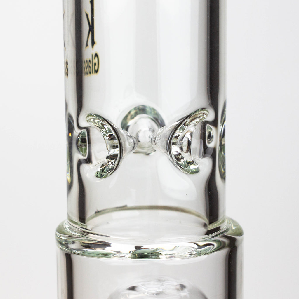 19" SPARK 7 mm double percolator glass water bong