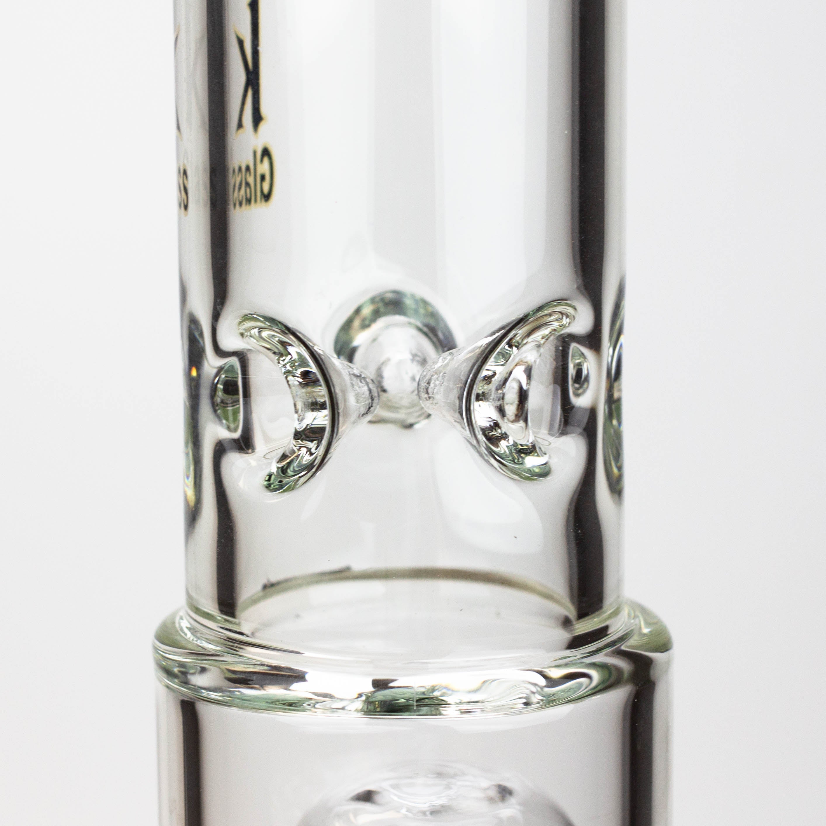 19" SPARK 7 mm double percolator glass water bong