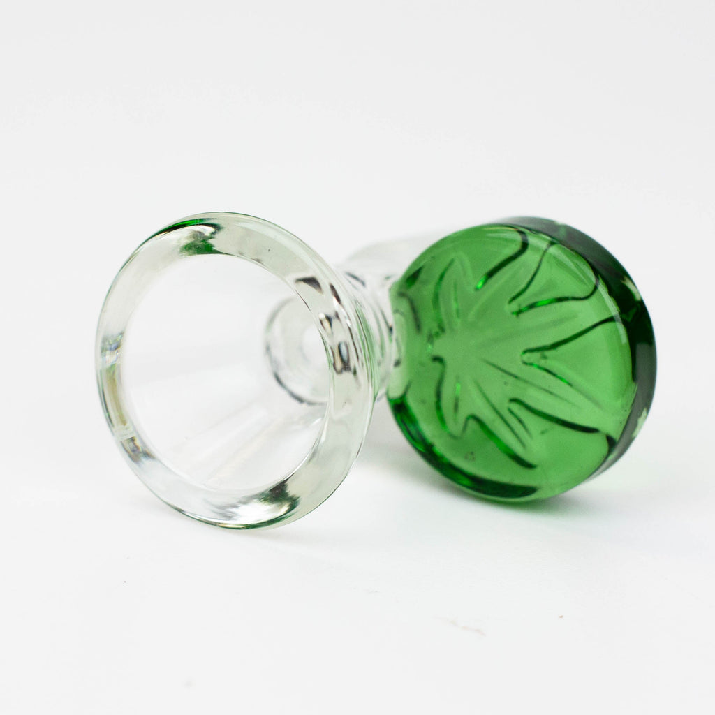 Leaf stamped bowl for 14 mm female Joint