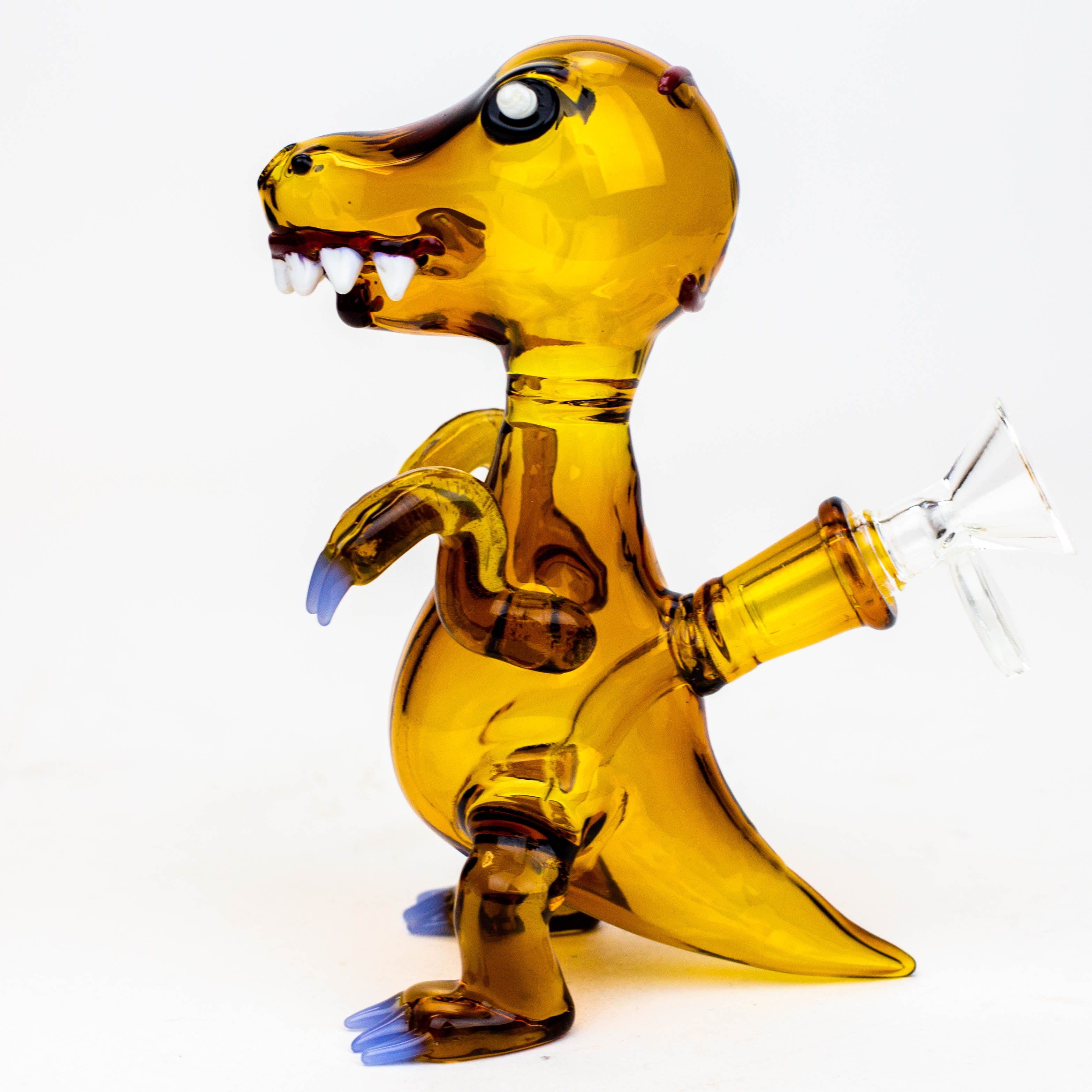 6" Dinosaur glass water bong