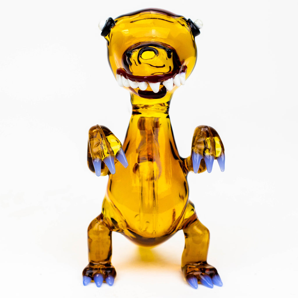 6" Dinosaur glass water bong
