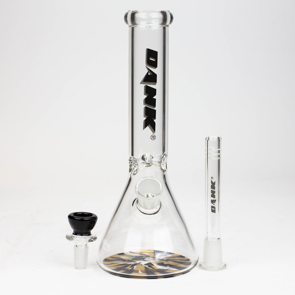 9.5" DANK beaker glass water bong (Wide / Jagged)