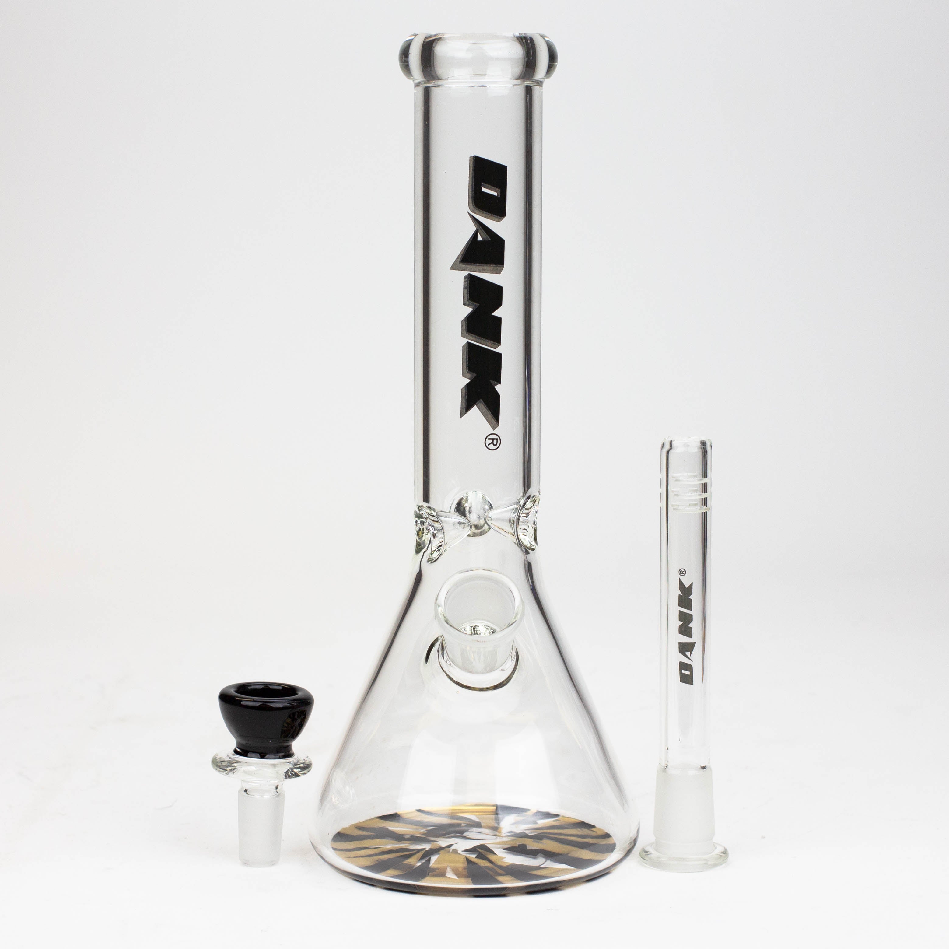 9.5" DANK beaker glass water bong (Wide / Jagged)