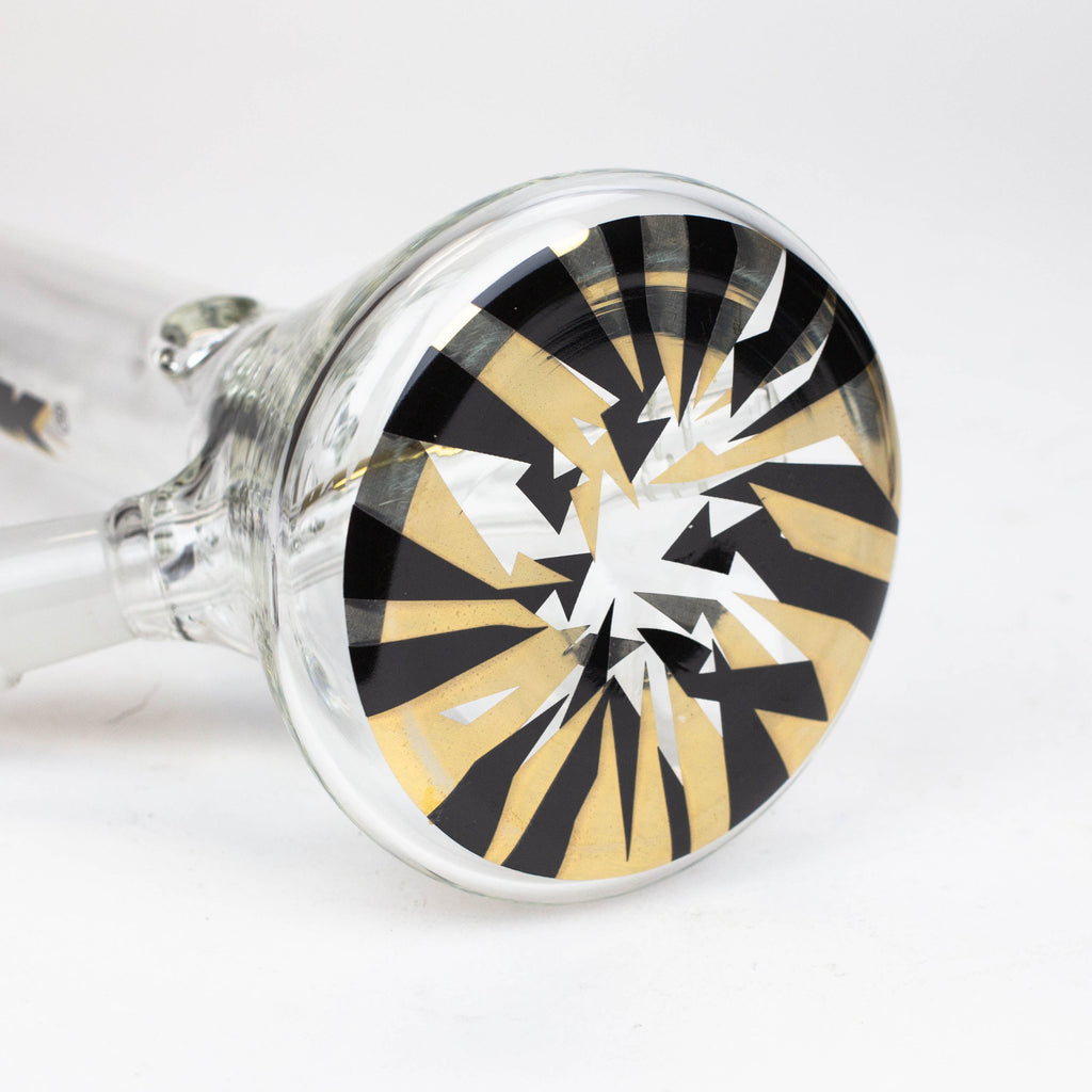 9.5" DANK beaker glass water bong (Wide / Jagged)
