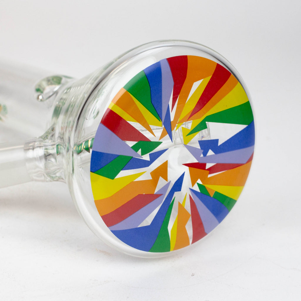 9.5" DANK beaker glass water bong (Wide / Jagged)