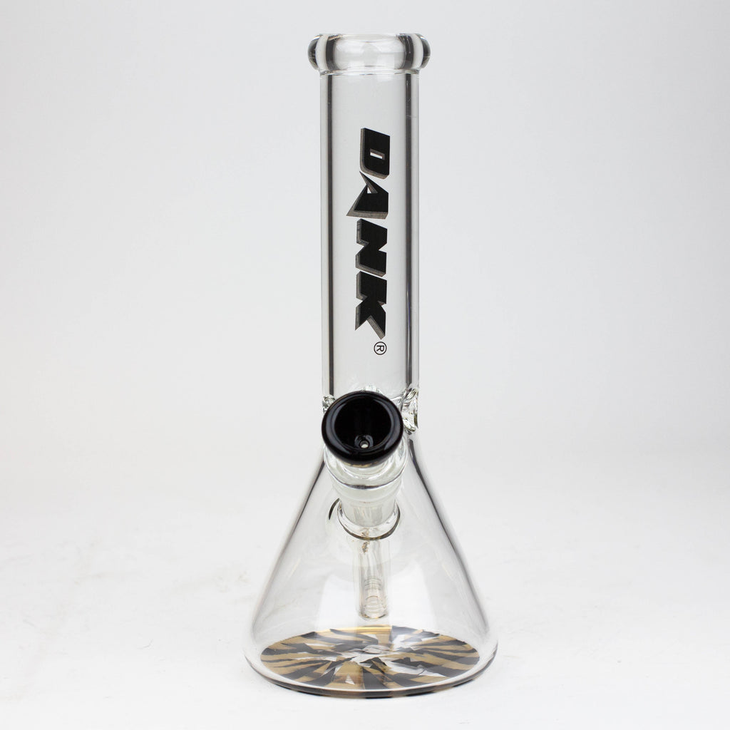 9.5" DANK beaker glass water bong (Wide / Jagged)