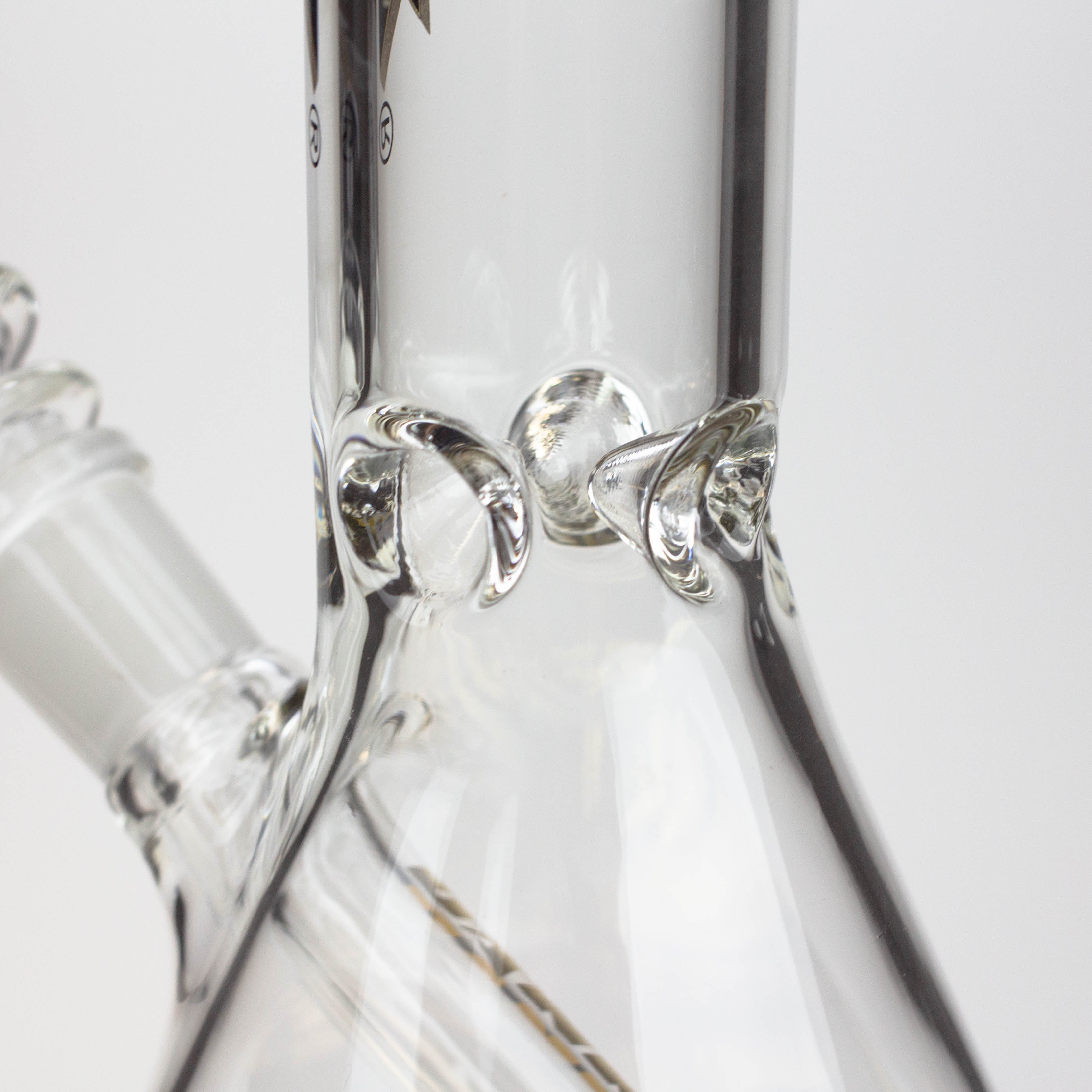 9.5" DANK beaker glass water bong (Wide / Jagged)