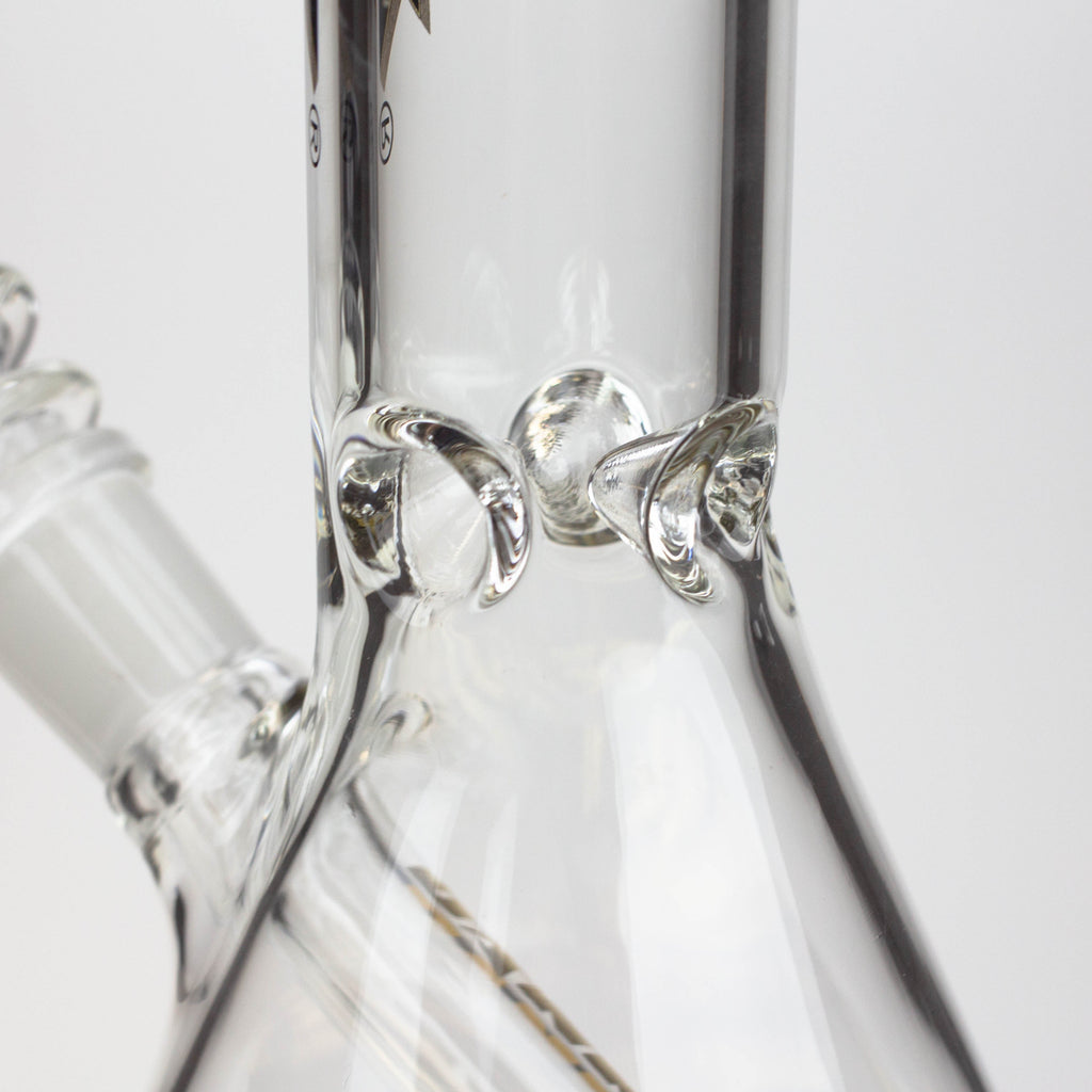9.5" DANK beaker glass water bong (Wide / Jagged)