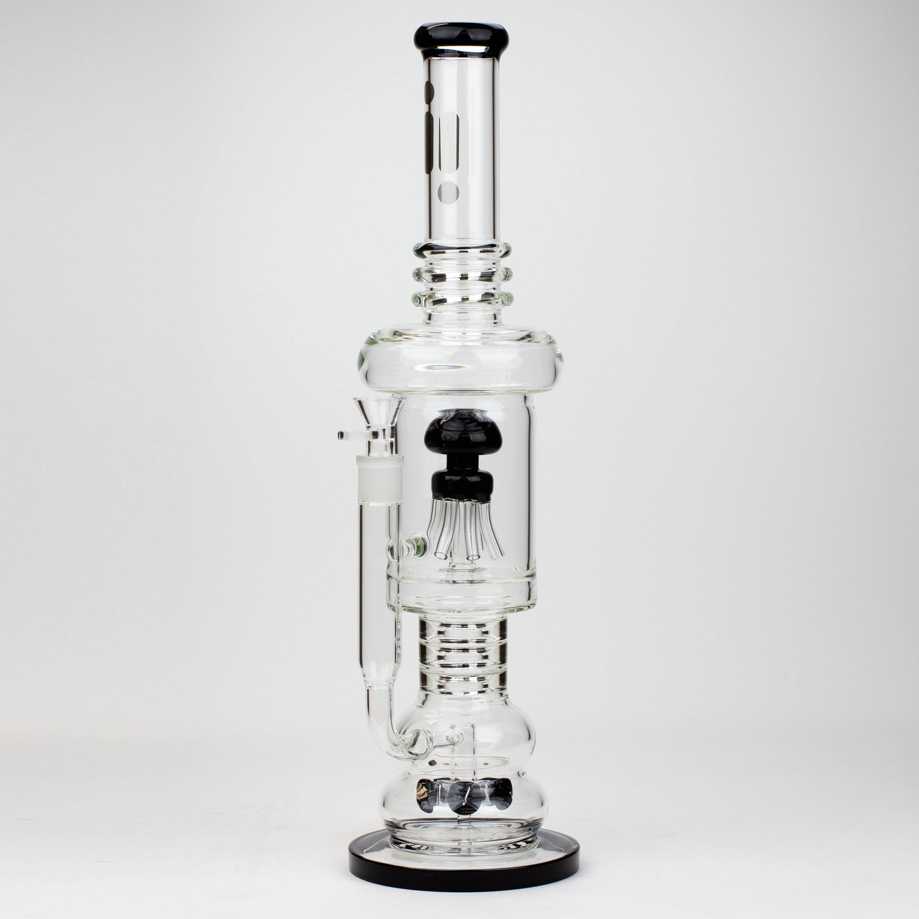 19" Infyniti 7mm flower Diff. and Reverse percolator glass bong