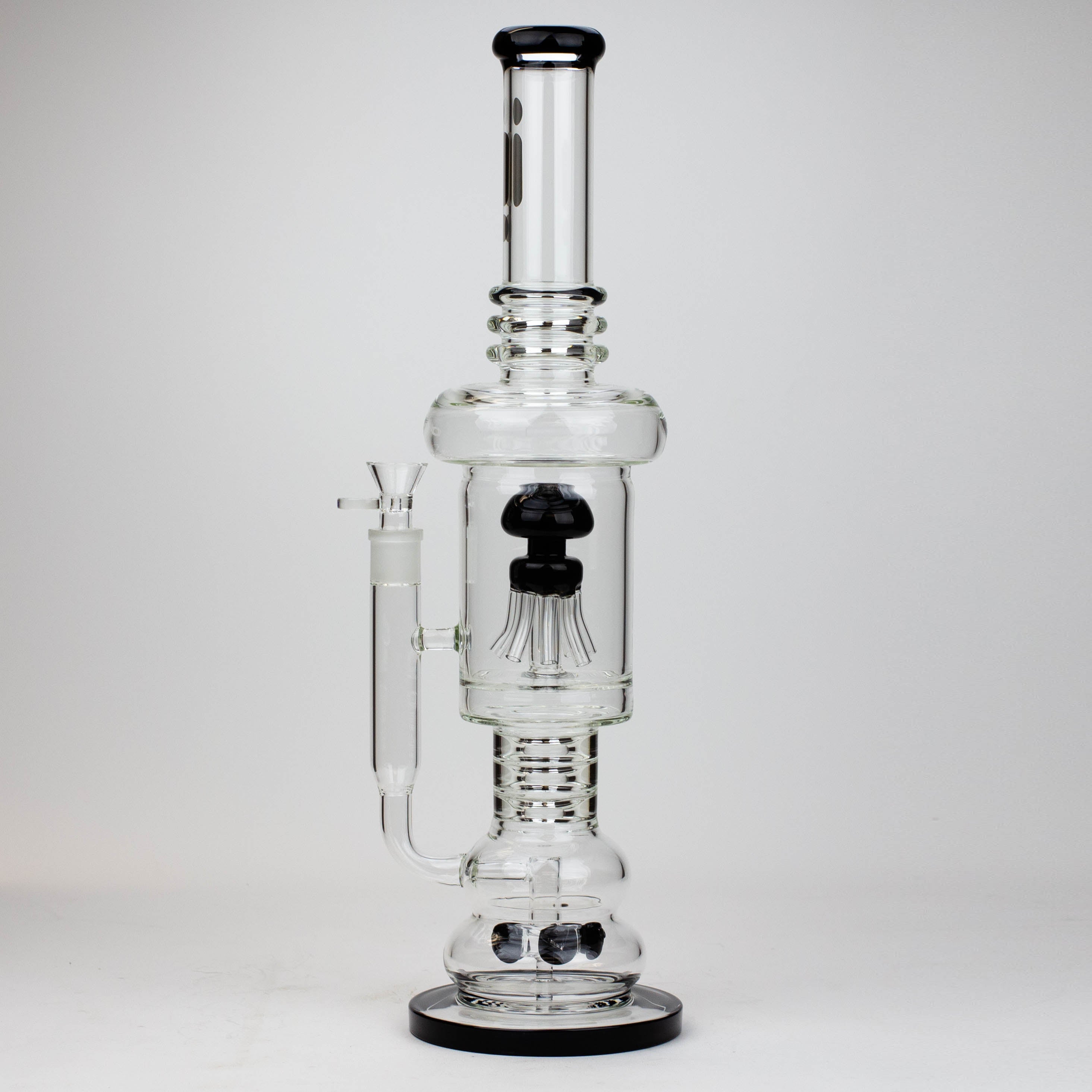 19" Infyniti 7mm flower Diff. and Reverse percolator glass bong