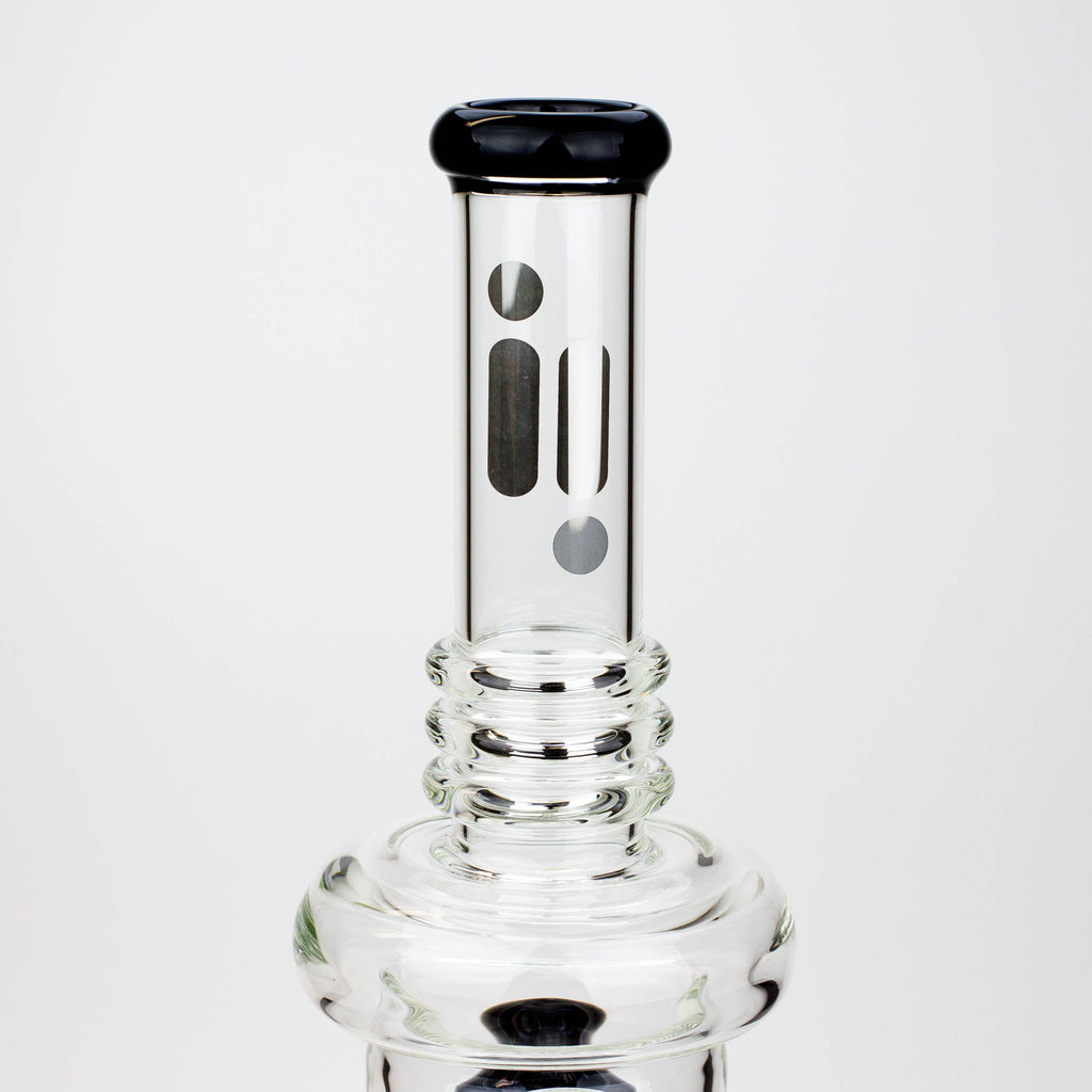 19" Infyniti 7mm flower Diff. and Reverse percolator glass bong