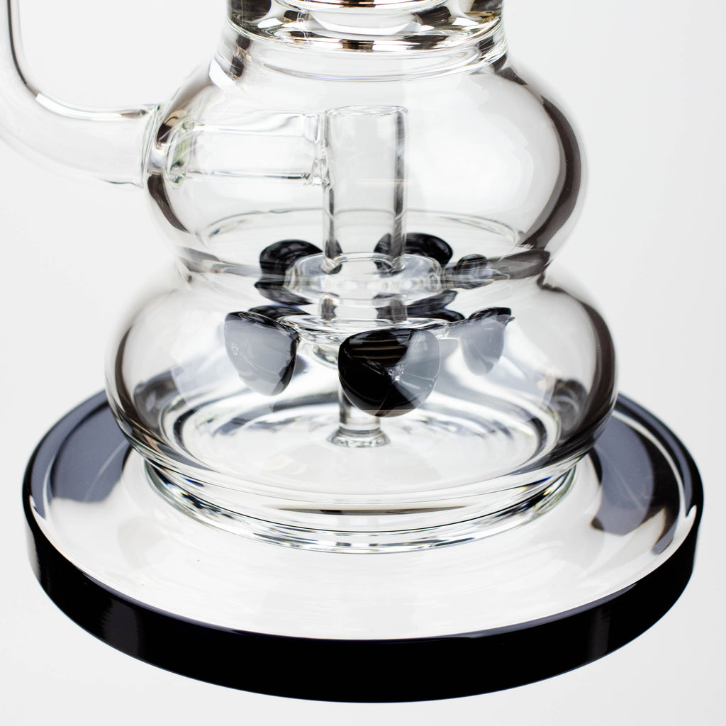 19" Infyniti 7mm flower Diff. and Reverse percolator glass bong